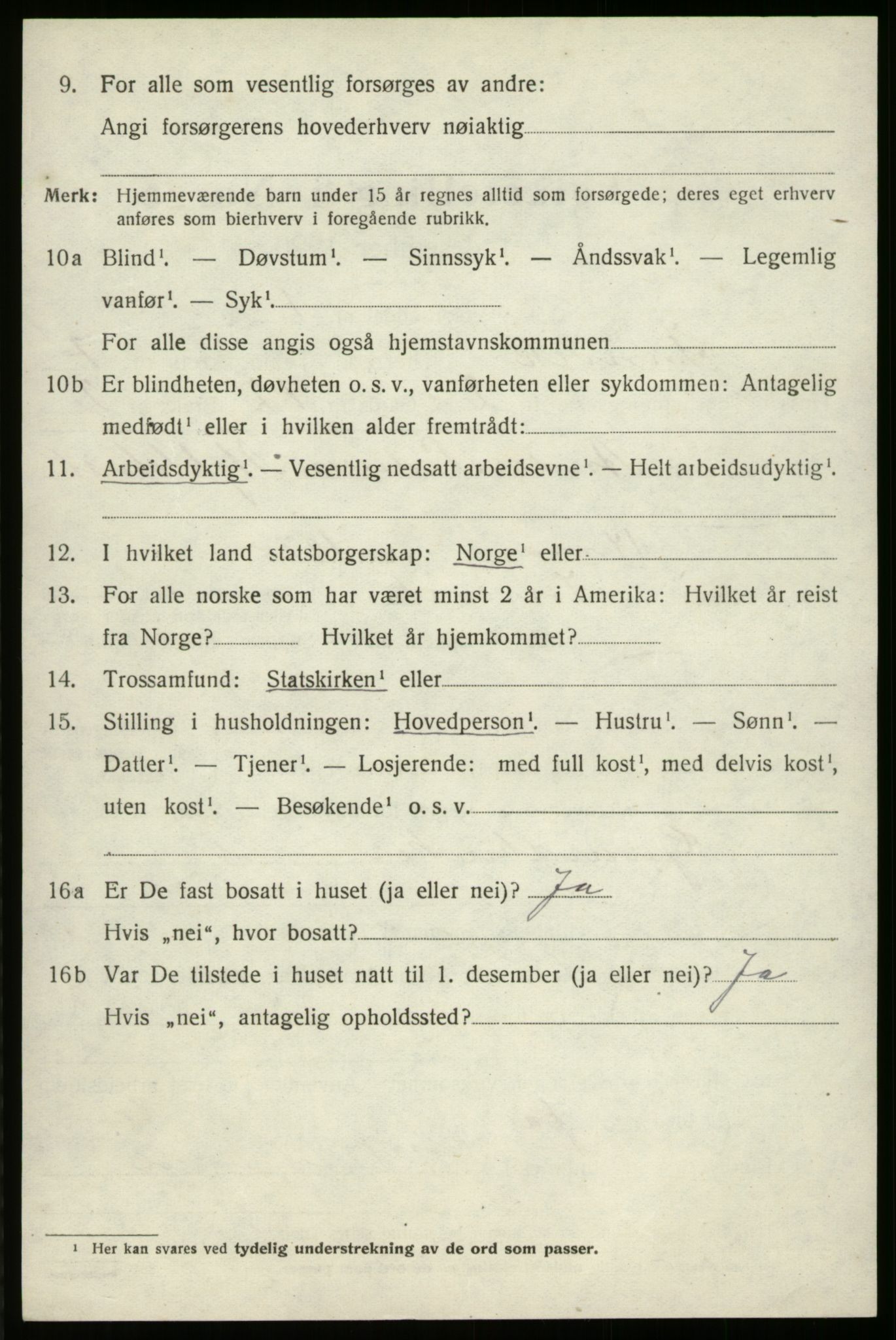 SAB, 1920 census for Innvik, 1920, p. 3158