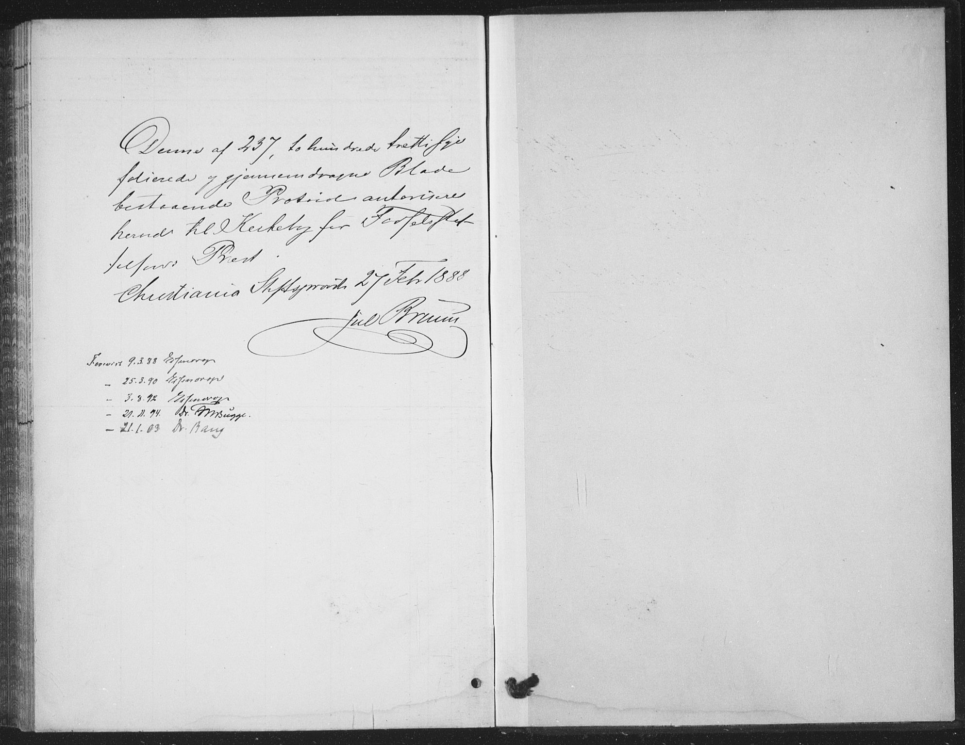 Rikshospitalet prestekontor Kirkebøker, AV/SAO-A-10309b/F/L0010: Parish register (official) no. 10, 1888-1912