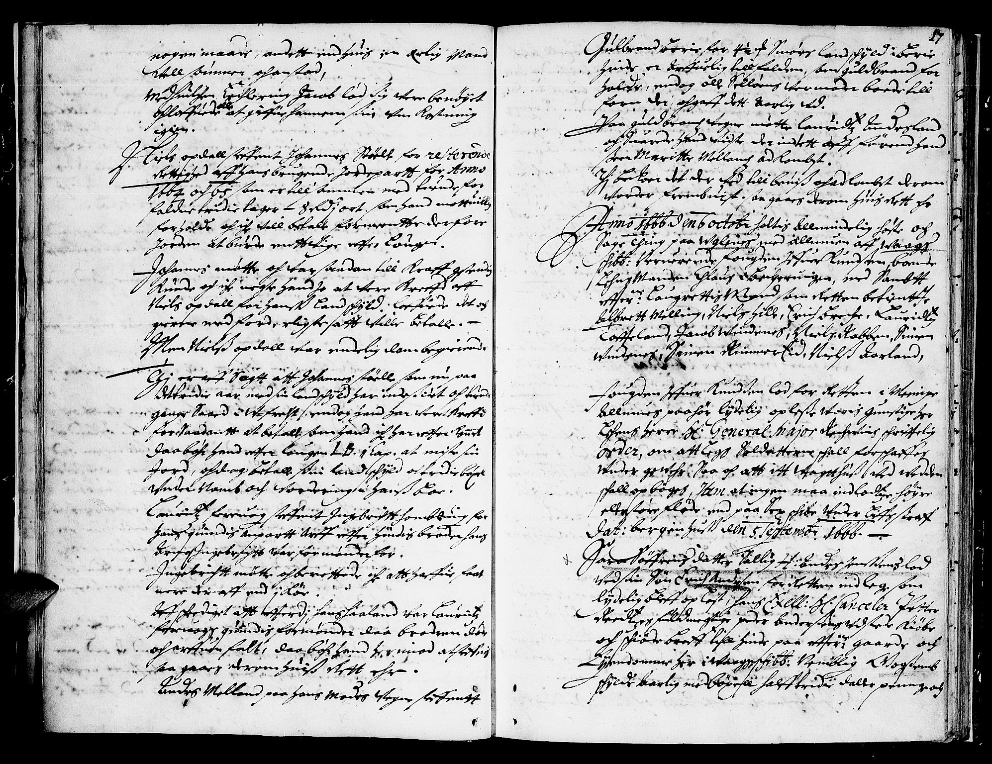Sunnhordland sorenskrivar, AV/SAB-A-2401/1/F/Faa/L0013: Tingbøker, 1666, p. 16b-17a