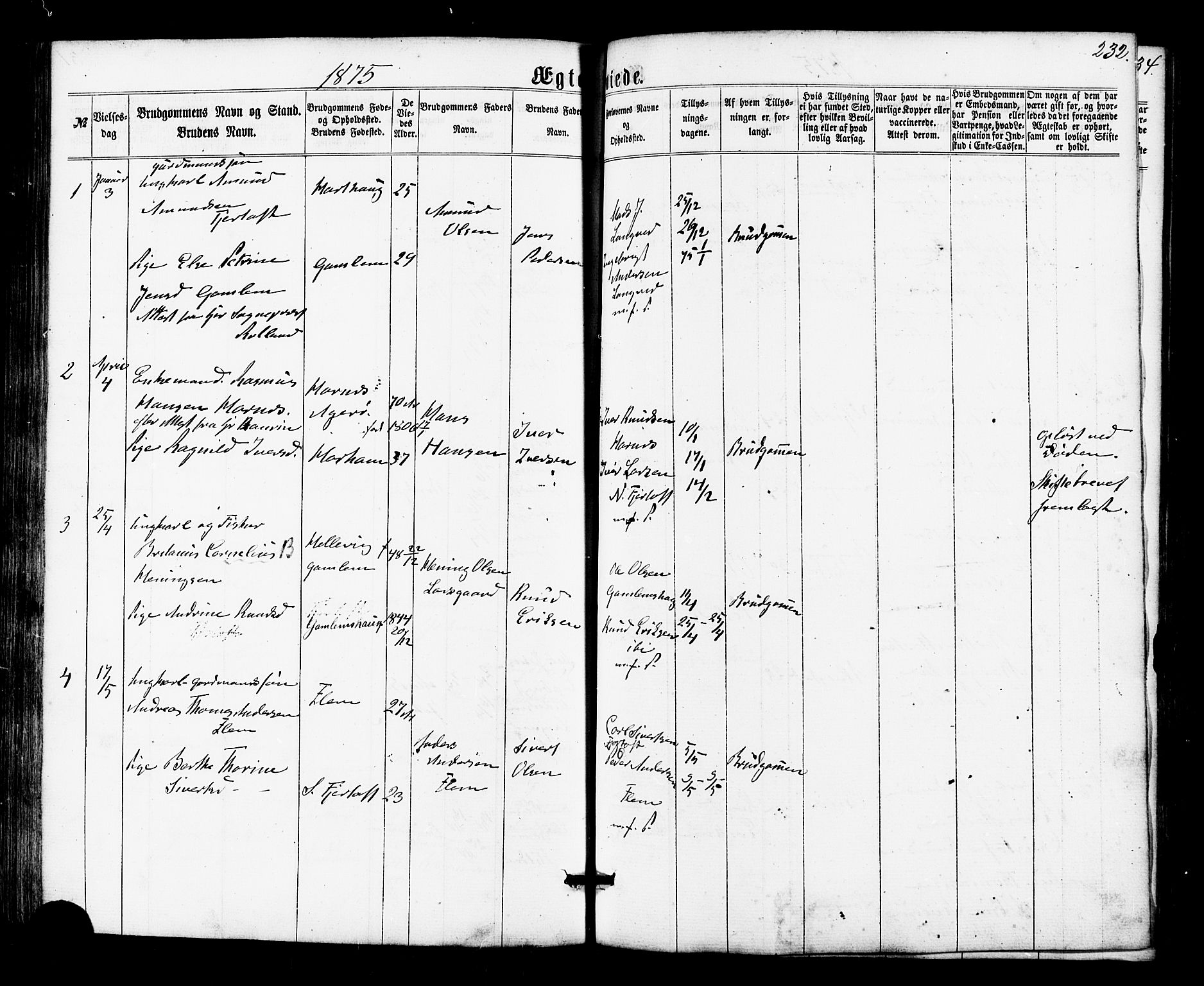 Ministerialprotokoller, klokkerbøker og fødselsregistre - Møre og Romsdal, AV/SAT-A-1454/536/L0498: Parish register (official) no. 536A07, 1862-1875, p. 232