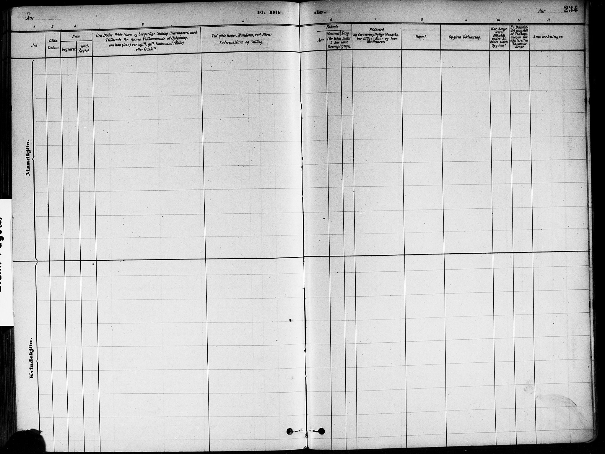 Asker prestekontor Kirkebøker, AV/SAO-A-10256a/F/Fa/L0013: Parish register (official) no. I 13, 1879-1896, p. 234