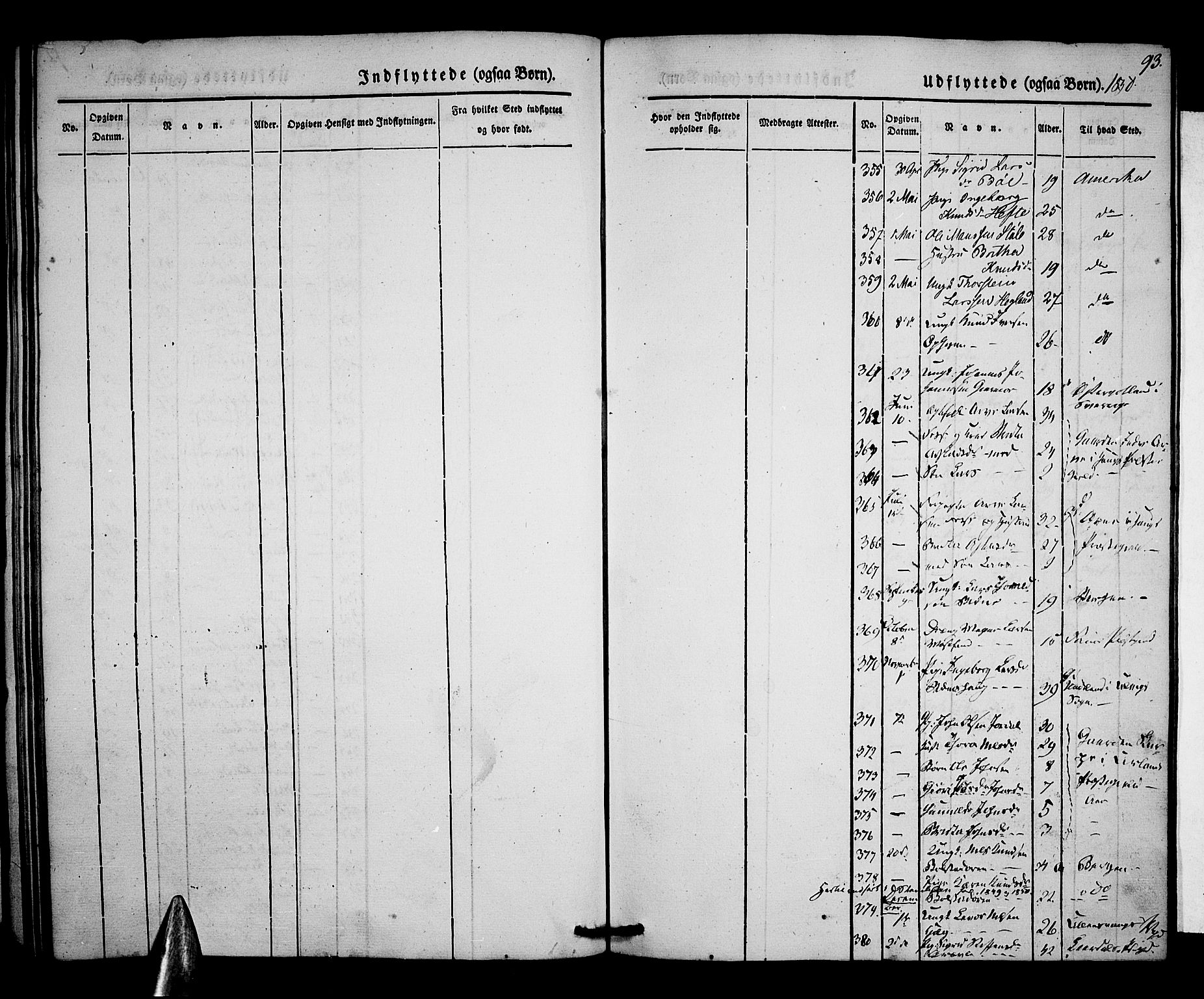 Voss sokneprestembete, SAB/A-79001/H/Haa: Parish register (official) no. A 15, 1845-1855, p. 93