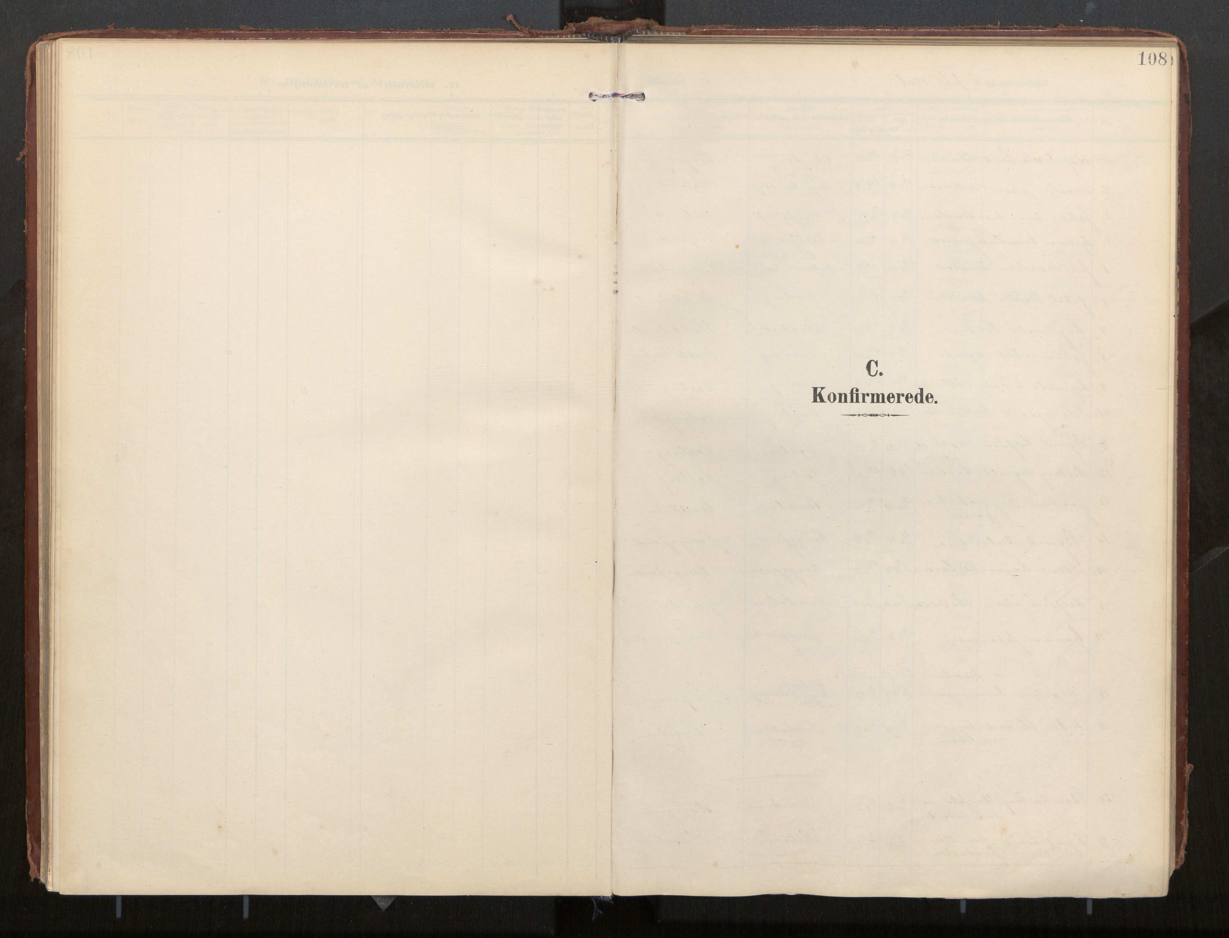 Ministerialprotokoller, klokkerbøker og fødselsregistre - Nordland, SAT/A-1459/884/L1194: Parish register (official) no. 884A02, 1906-1937, p. 108