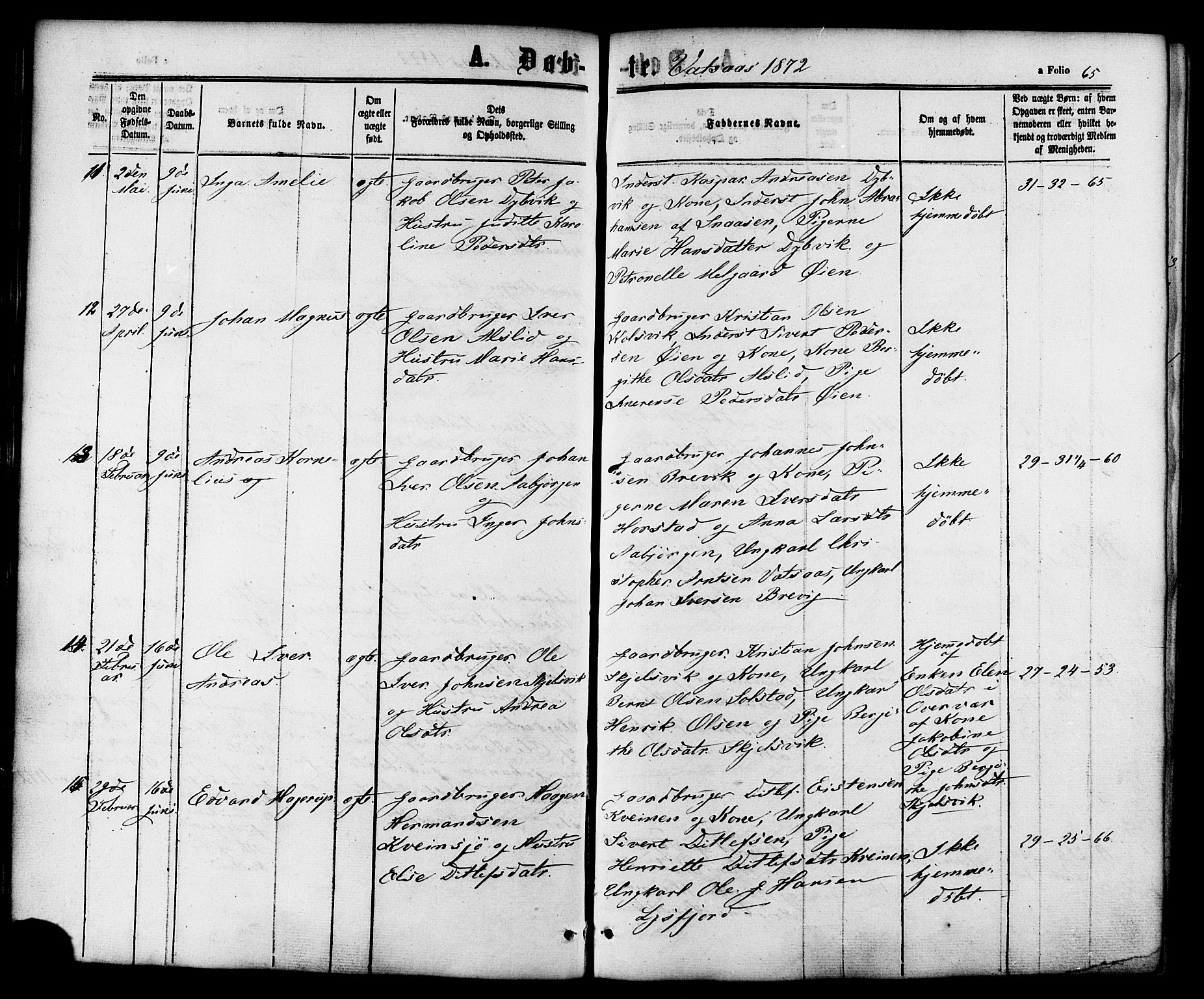 Ministerialprotokoller, klokkerbøker og fødselsregistre - Nordland, AV/SAT-A-1459/810/L0146: Parish register (official) no. 810A08 /1, 1862-1874, p. 65