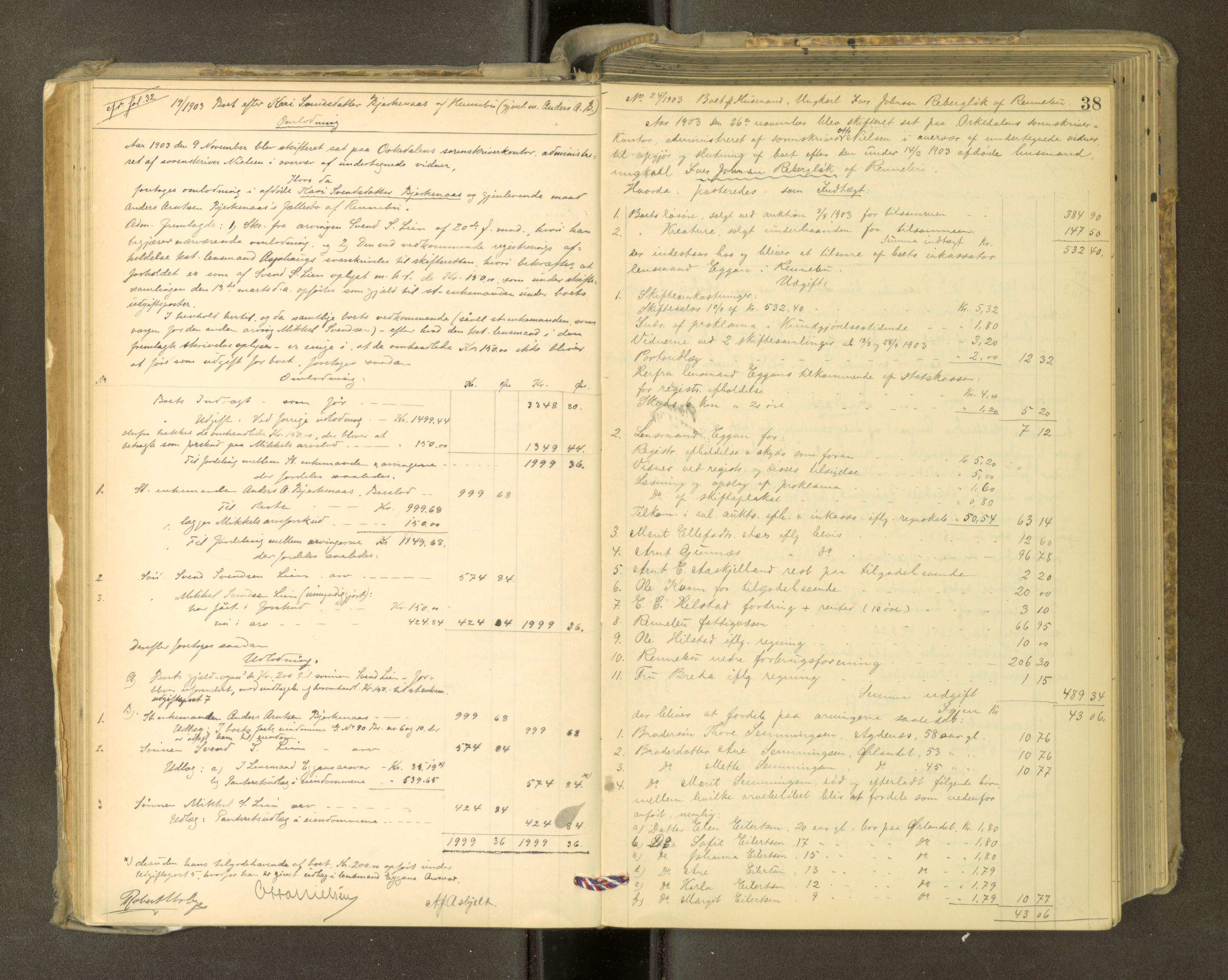 Orkdal sorenskriveri, AV/SAT-A-4169/1/3/3Aa/L0015: Skifteprotokoller, 1902-1915, p. 37b-38a