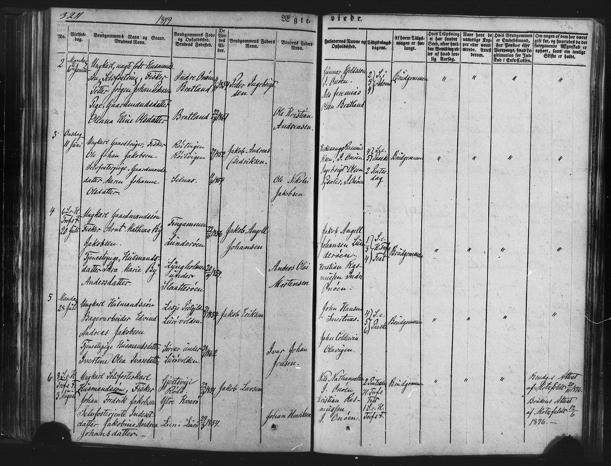 Ministerialprotokoller, klokkerbøker og fødselsregistre - Nordland, AV/SAT-A-1459/839/L0567: Parish register (official) no. 839A04, 1863-1879, p. 324