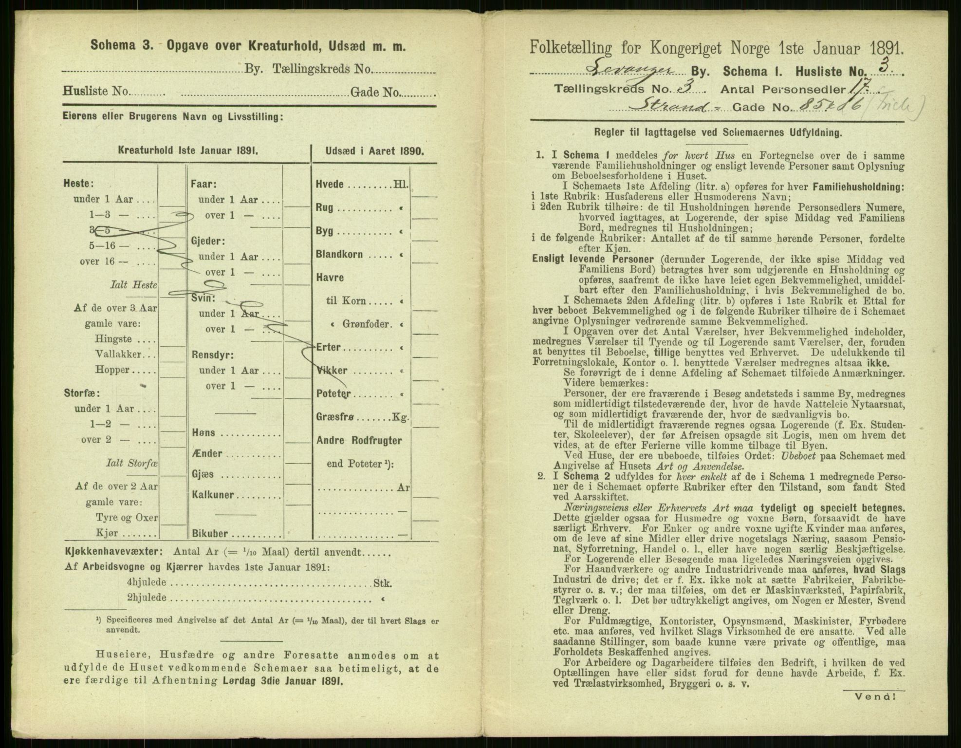 RA, 1891 census for 1701 Levanger, 1891, p. 827