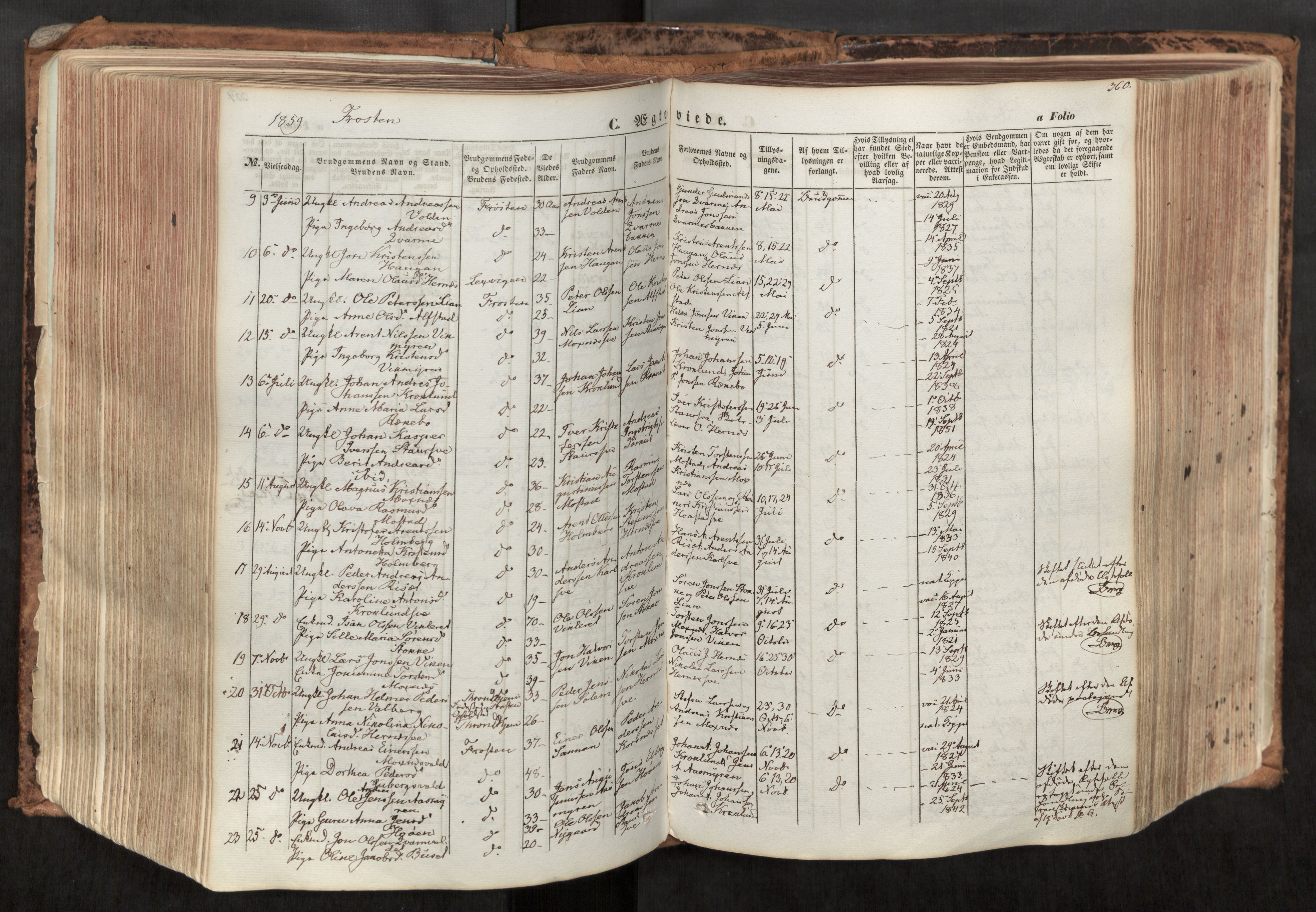 Ministerialprotokoller, klokkerbøker og fødselsregistre - Nord-Trøndelag, SAT/A-1458/713/L0116: Parish register (official) no. 713A07, 1850-1877, p. 360
