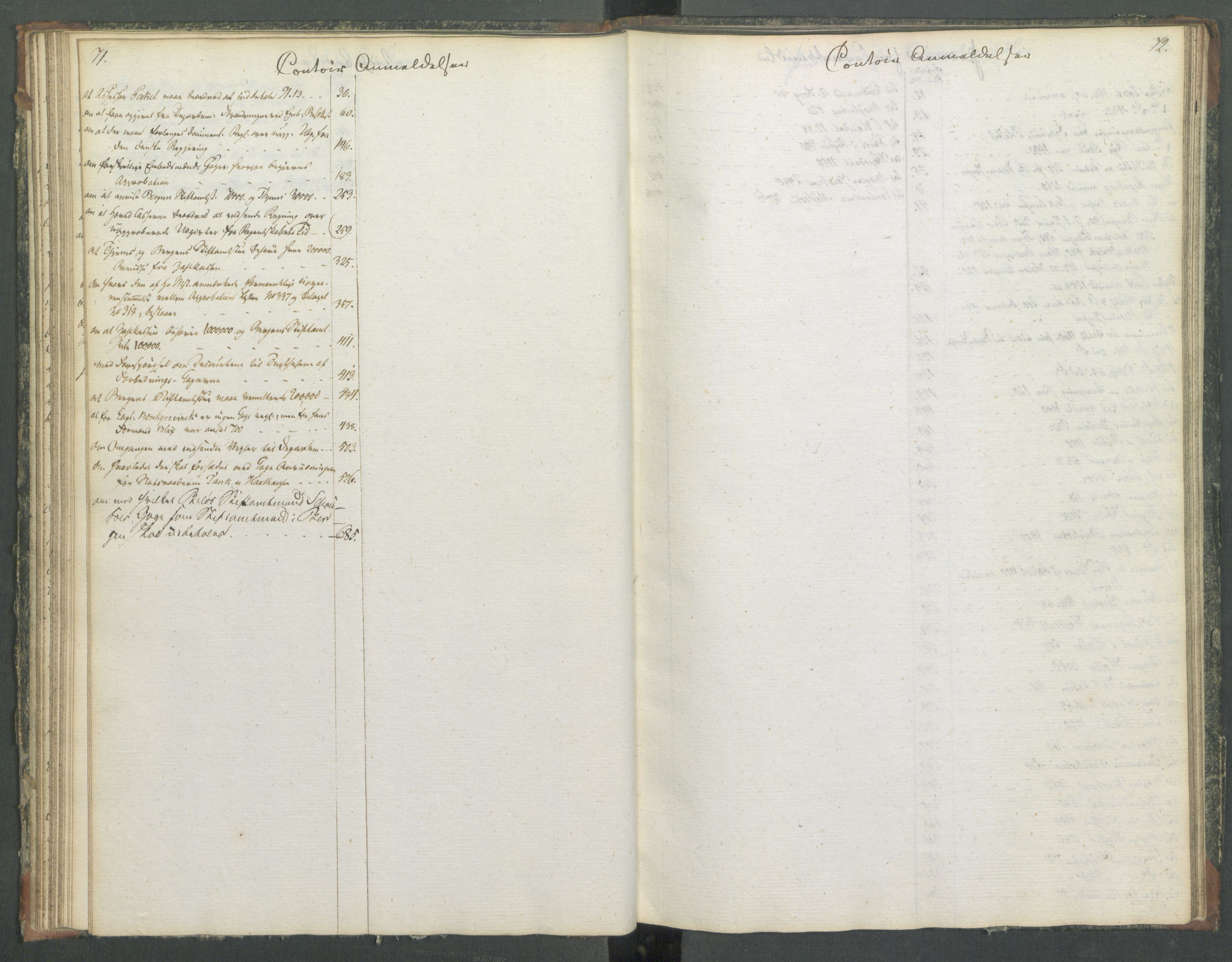 Departementene i 1814, RA/S-3899/Fa/L0014: Bokholderkontoret - Register til journalen, 1814-1815, p. 71-72