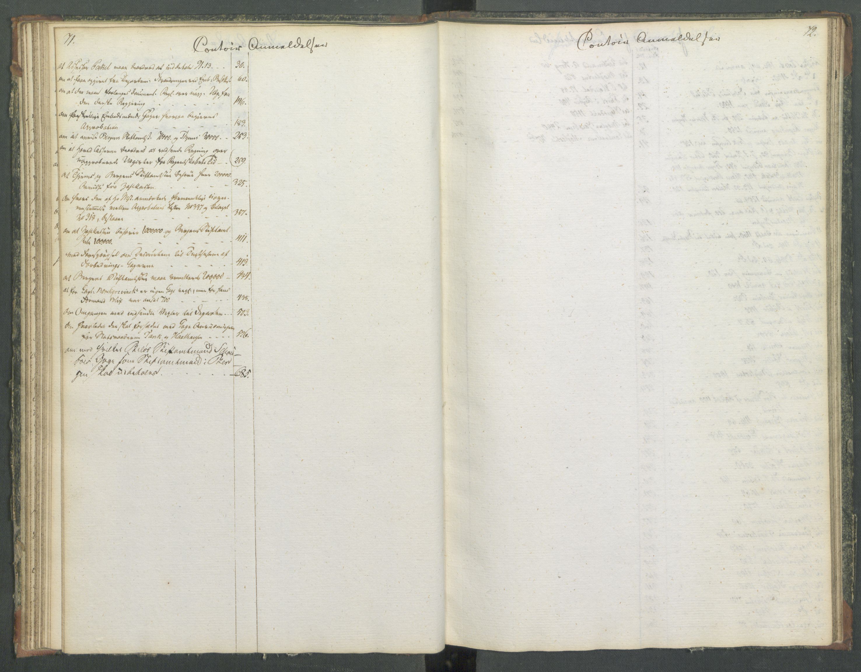 Departementene i 1814, AV/RA-S-3899/Fa/L0014: Bokholderkontoret - Register til journalen, 1814-1815, p. 71-72