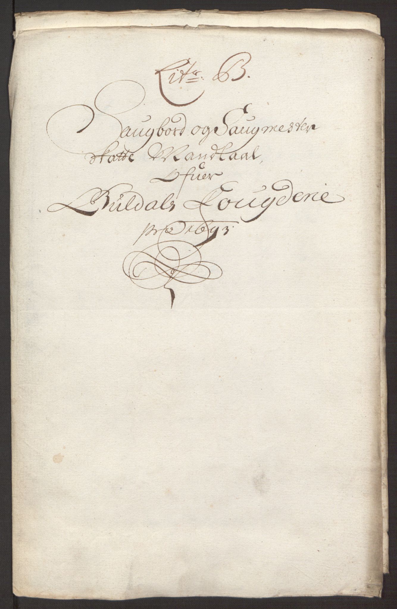 Rentekammeret inntil 1814, Reviderte regnskaper, Fogderegnskap, RA/EA-4092/R59/L3943: Fogderegnskap Gauldal, 1693, p. 76