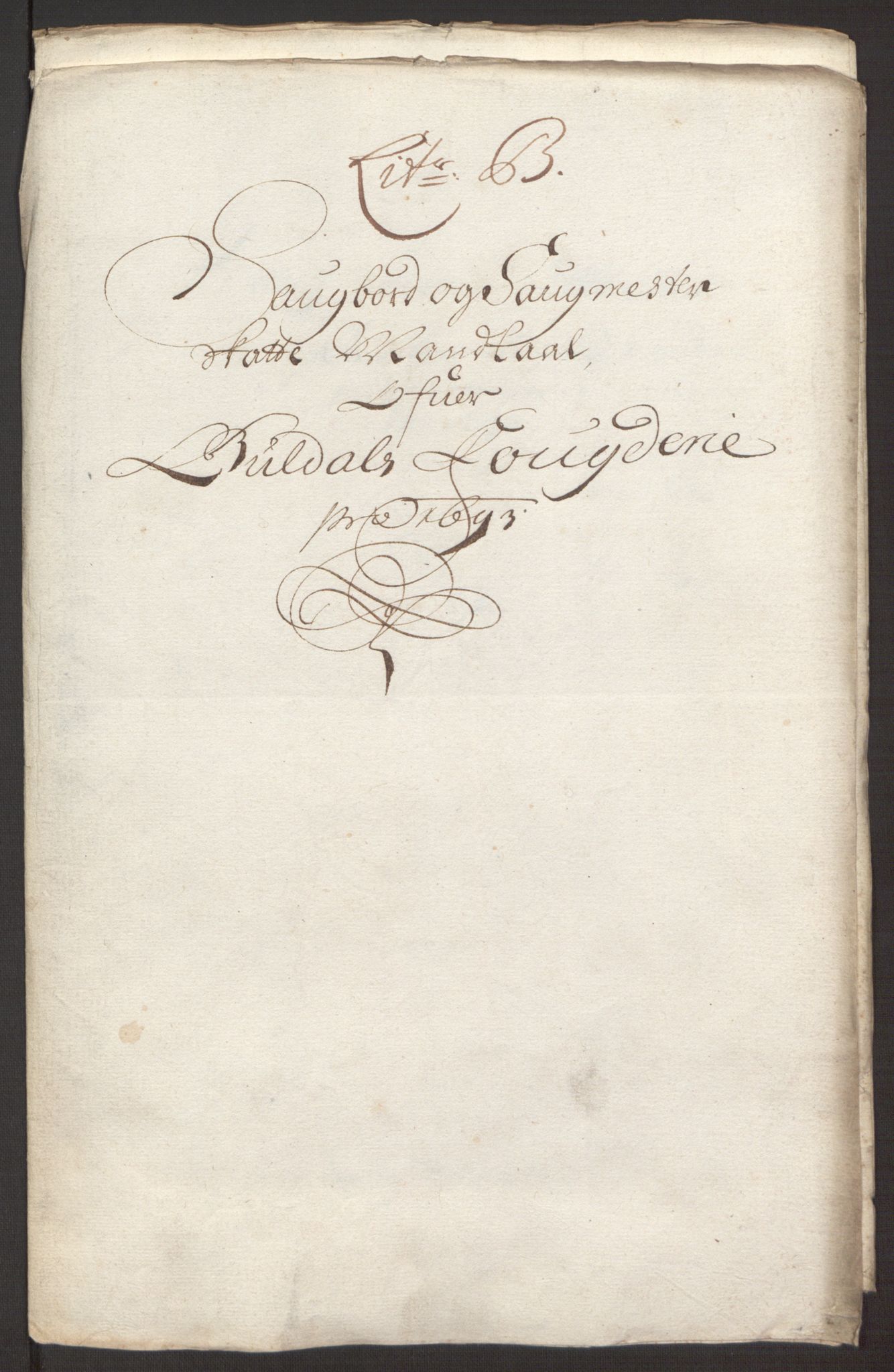 Rentekammeret inntil 1814, Reviderte regnskaper, Fogderegnskap, AV/RA-EA-4092/R59/L3943: Fogderegnskap Gauldal, 1693, p. 76