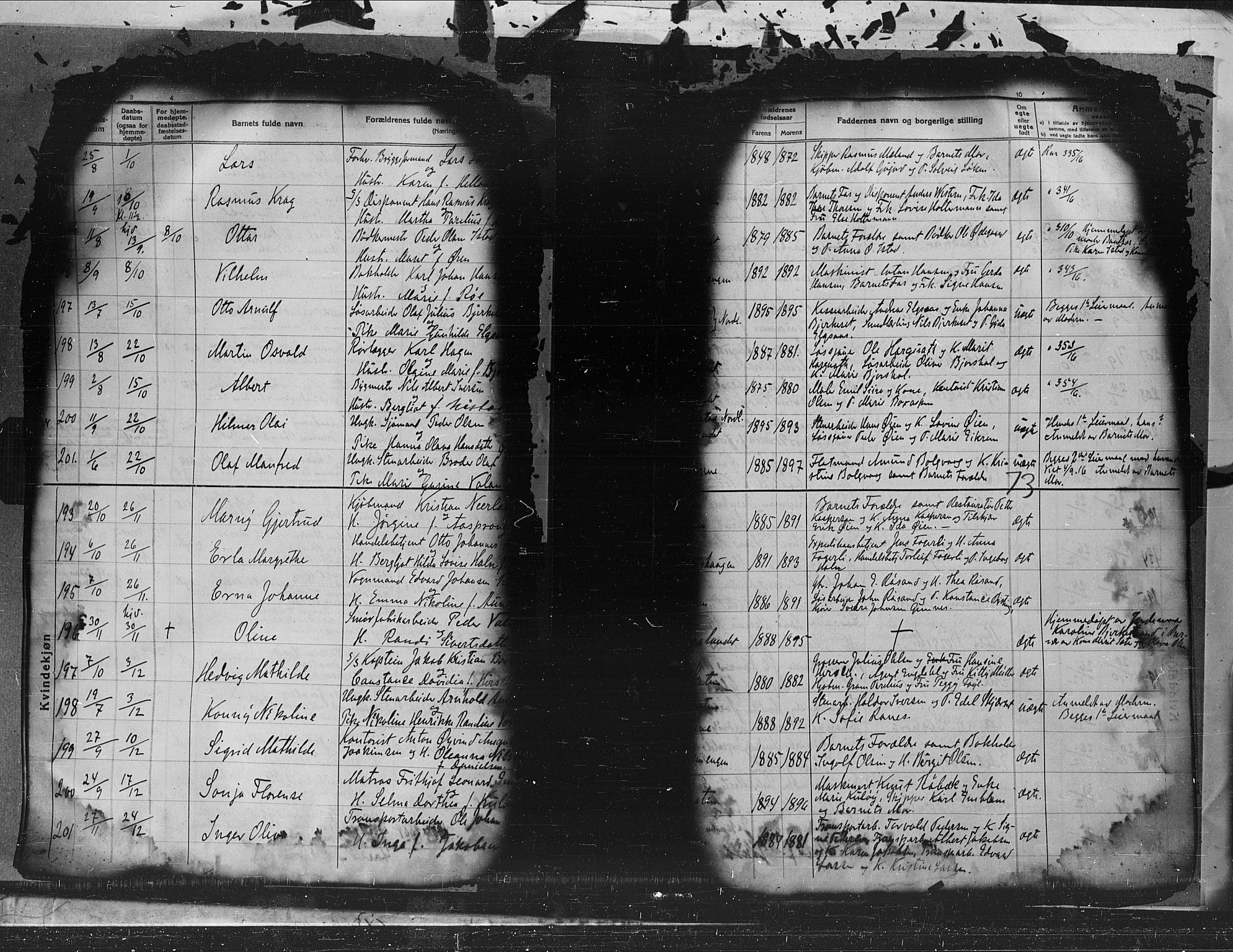 Kristiansund sokneprestkontor, AV/SAT-A-1068/1/I/I1: Parish register (official) no. 7a-b, 1914-1930, p. 73