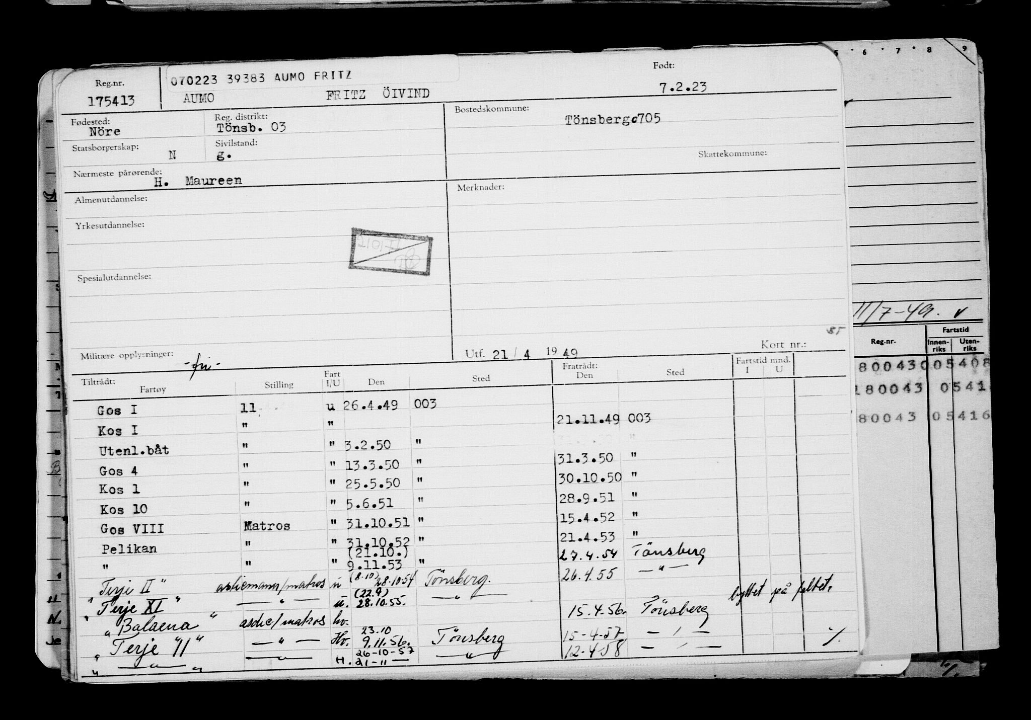 Direktoratet for sjømenn, AV/RA-S-3545/G/Gb/L0215: Hovedkort, 1923, p. 144