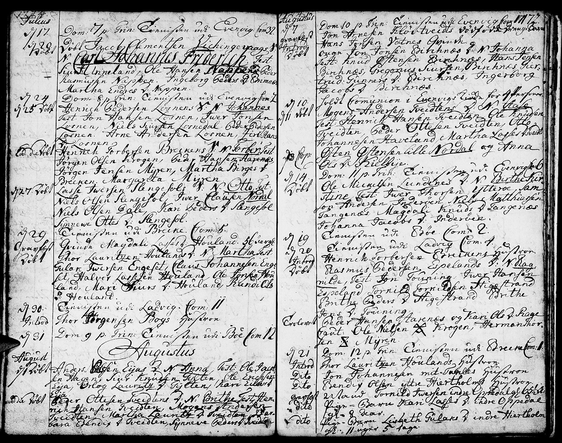 Gulen sokneprestembete, SAB/A-80201/H/Haa/Haaa/L0012: Parish register (official) no. A 12, 1749-1776, p. 172