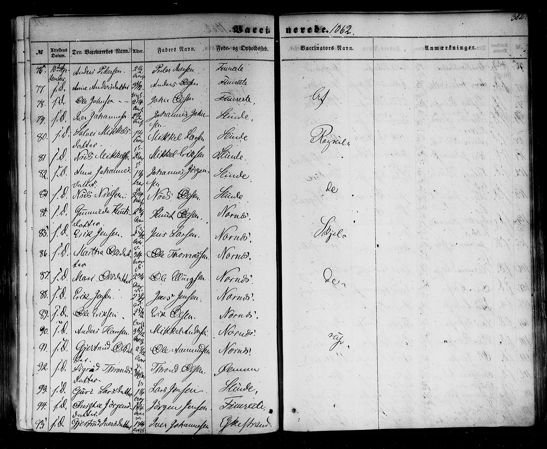 Sogndal sokneprestembete, AV/SAB-A-81301/H/Haa/Haaa/L0013: Parish register (official) no. A 13, 1859-1877, p. 382