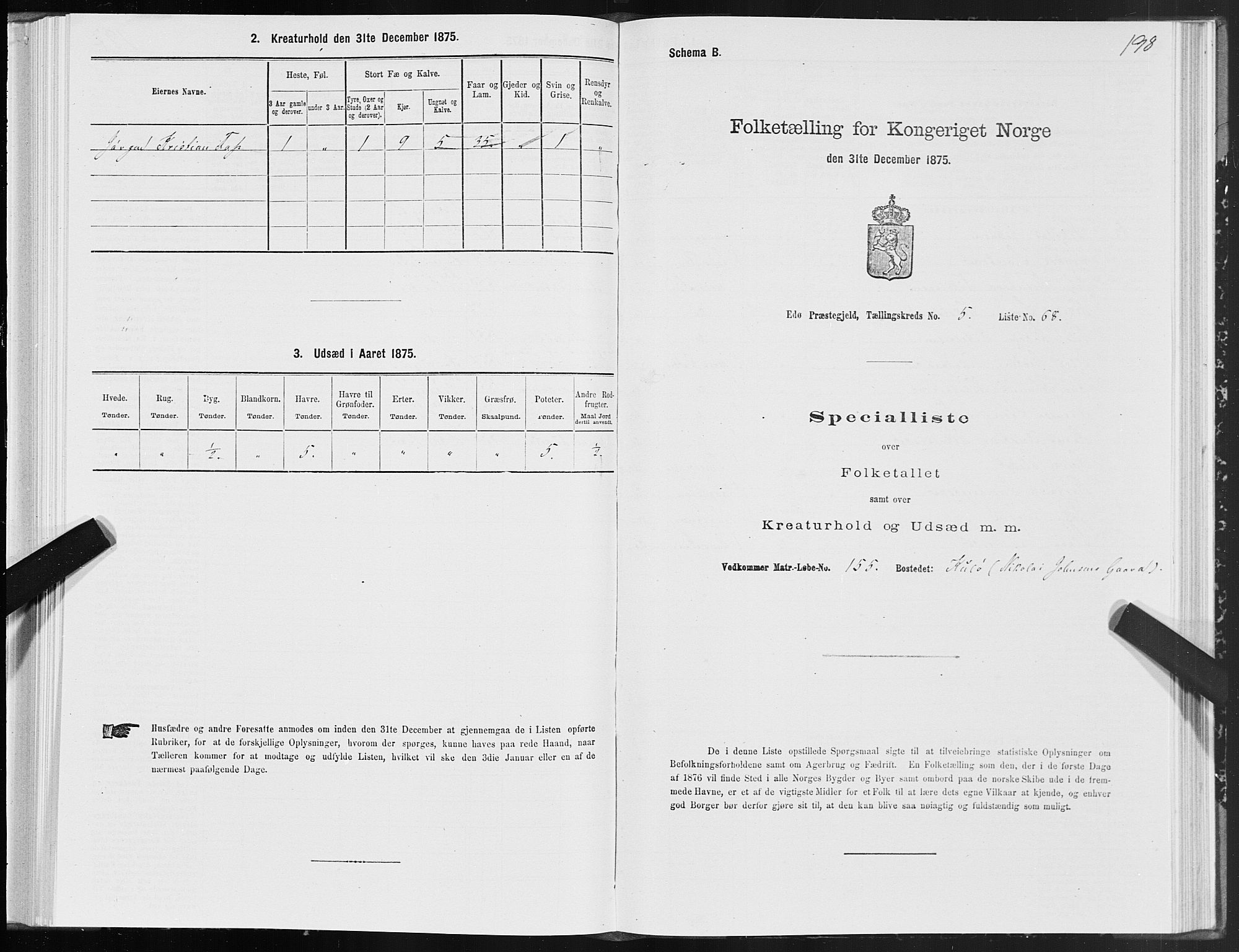 SAT, 1875 census for 1573P Edøy, 1875, p. 2198