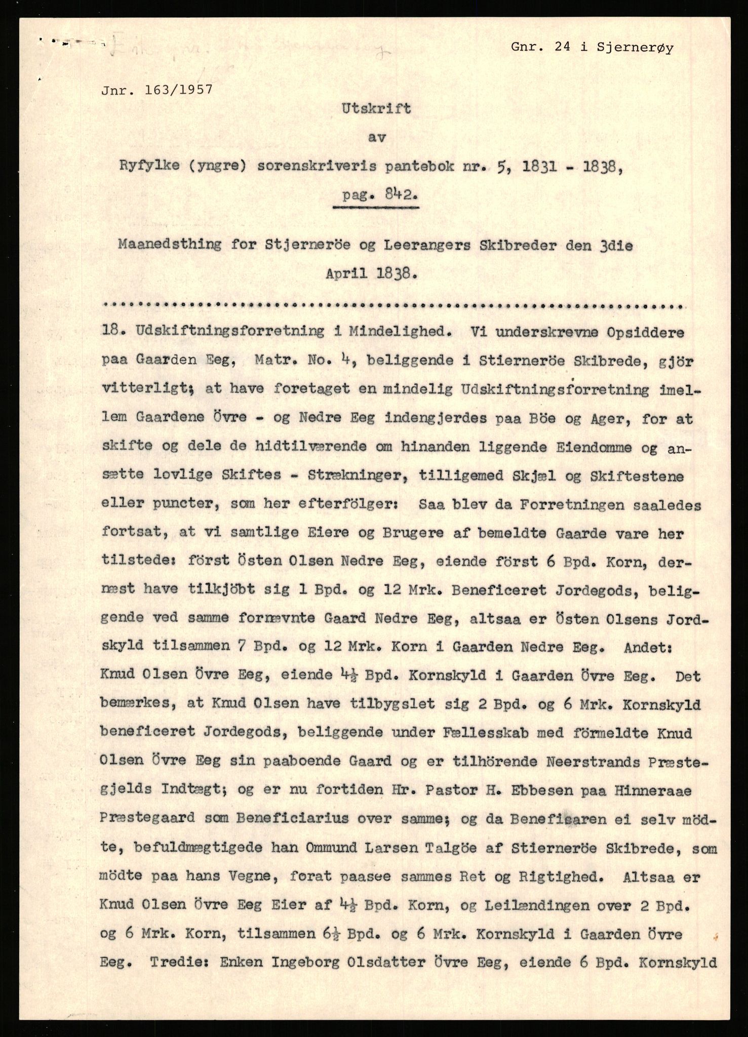 Statsarkivet i Stavanger, AV/SAST-A-101971/03/Y/Yj/L0017: Avskrifter sortert etter gårdsnavn: Eigeland østre - Elve, 1750-1930, p. 213