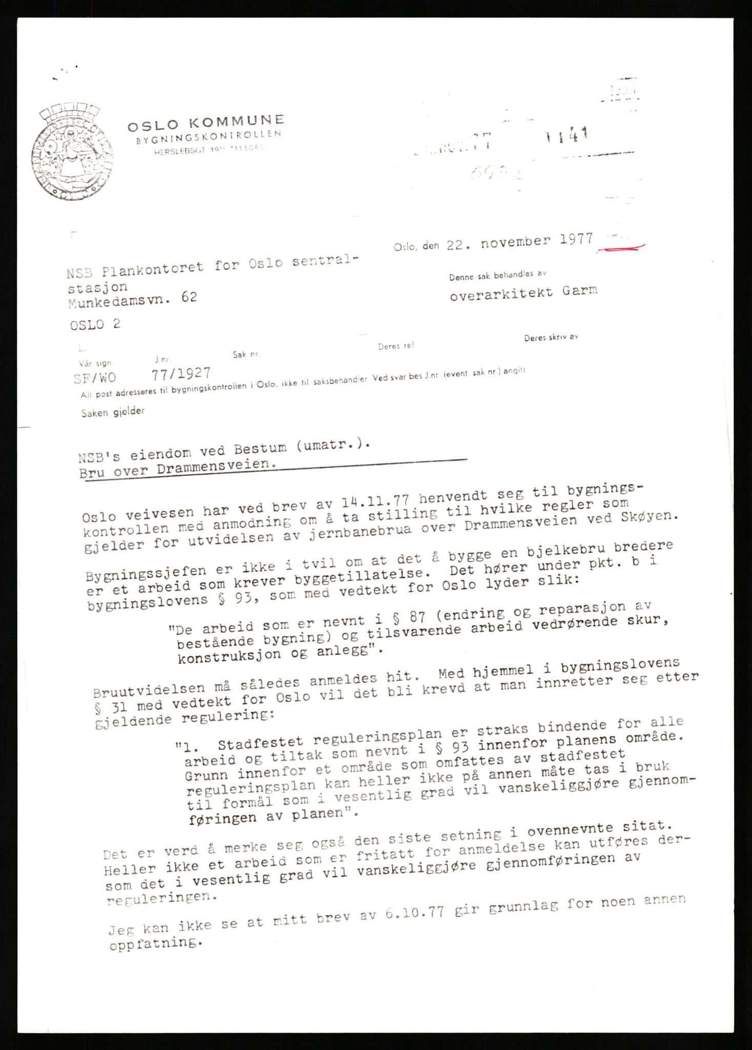 Norges statsbaner, Hovedadministrasjonen, Plankontoret for Oslo S, AV/RA-S-5410/D/L0171: Driftsbanegården. Øvrige driftsbanegårder, 1976-1978, p. 7
