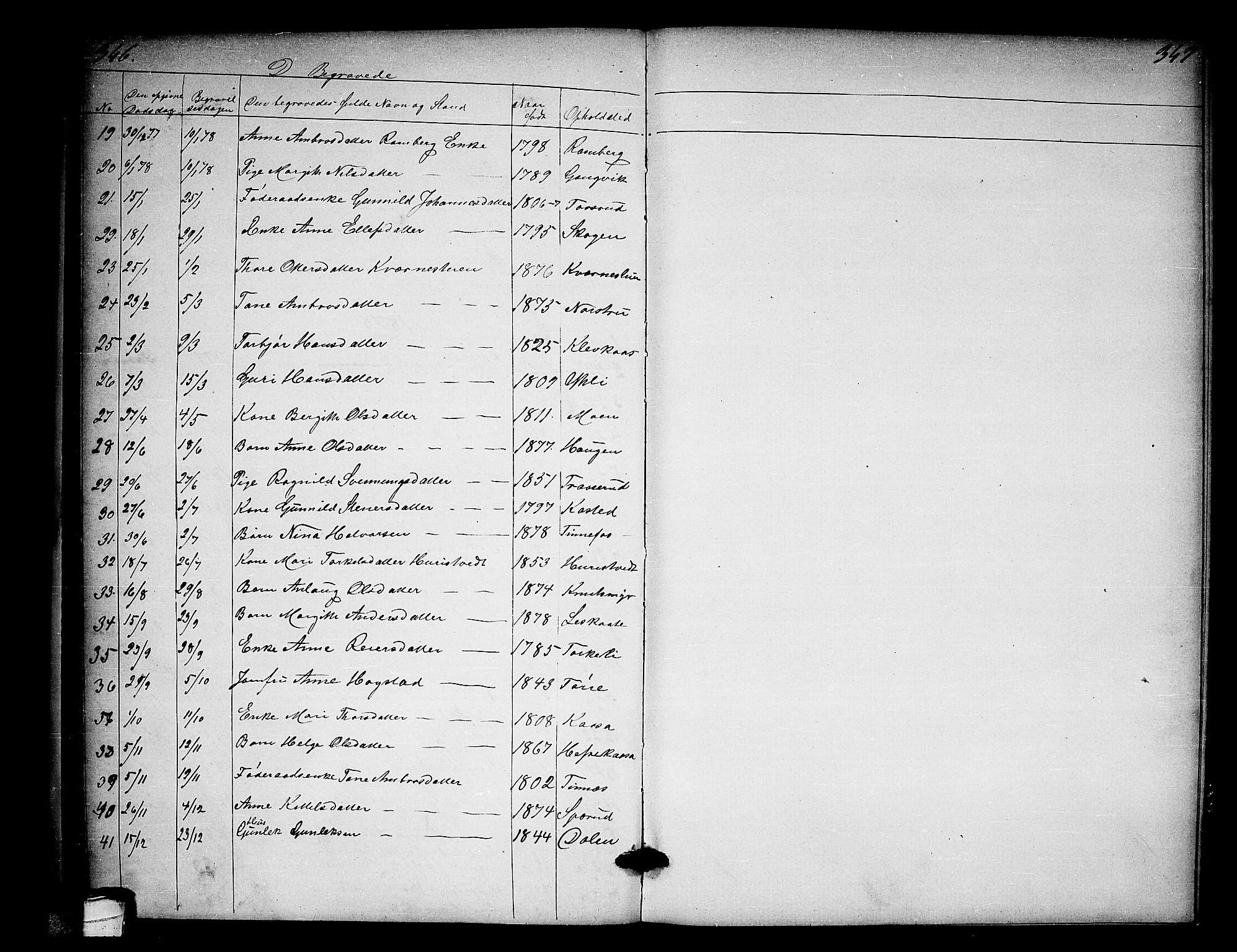 Heddal kirkebøker, SAKO/A-268/G/Ga/L0001: Parish register (copy) no. I 1, 1866-1878, p. 346-347