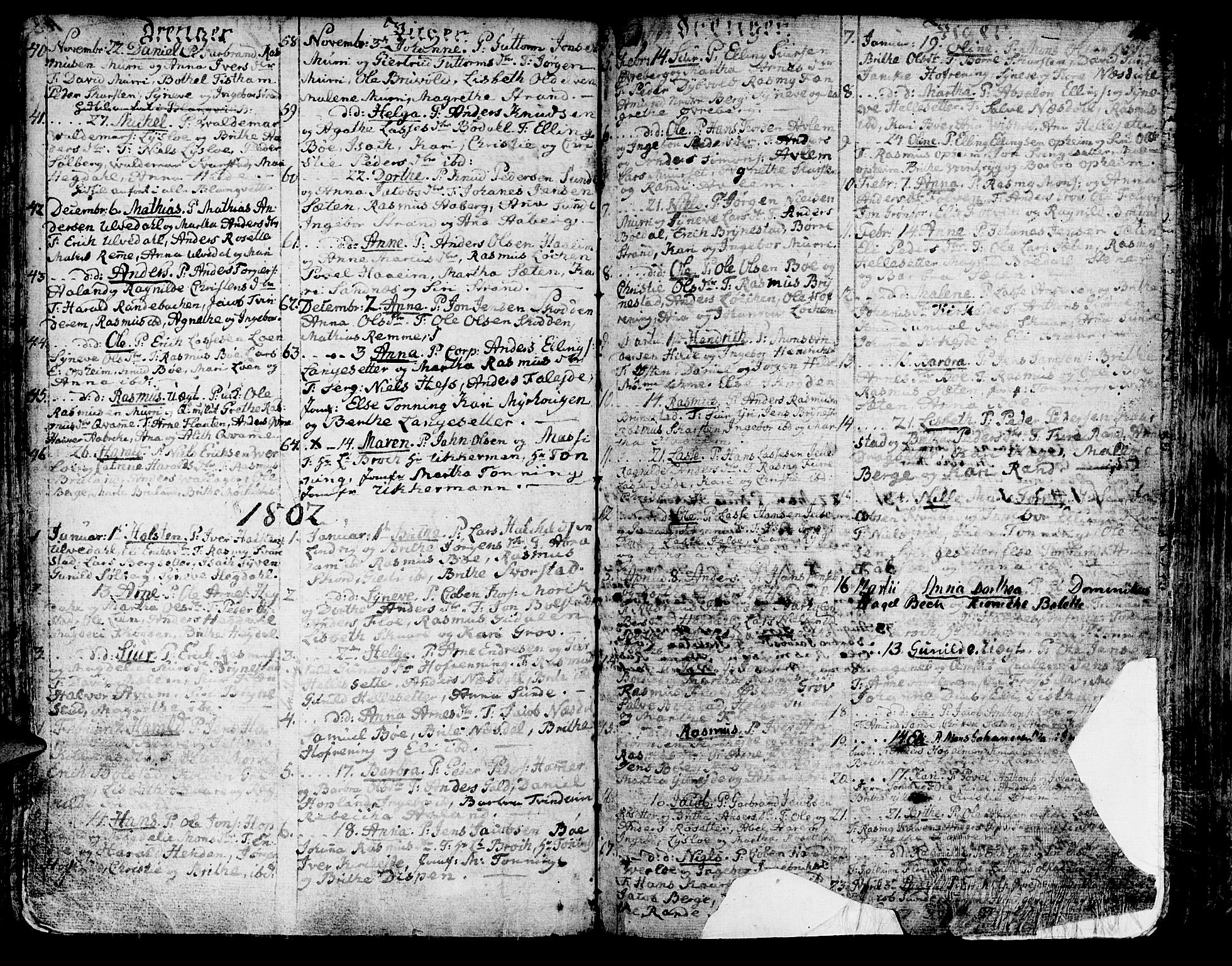 Innvik sokneprestembete, SAB/A-80501: Parish register (official) no. A 1, 1750-1816, p. 164