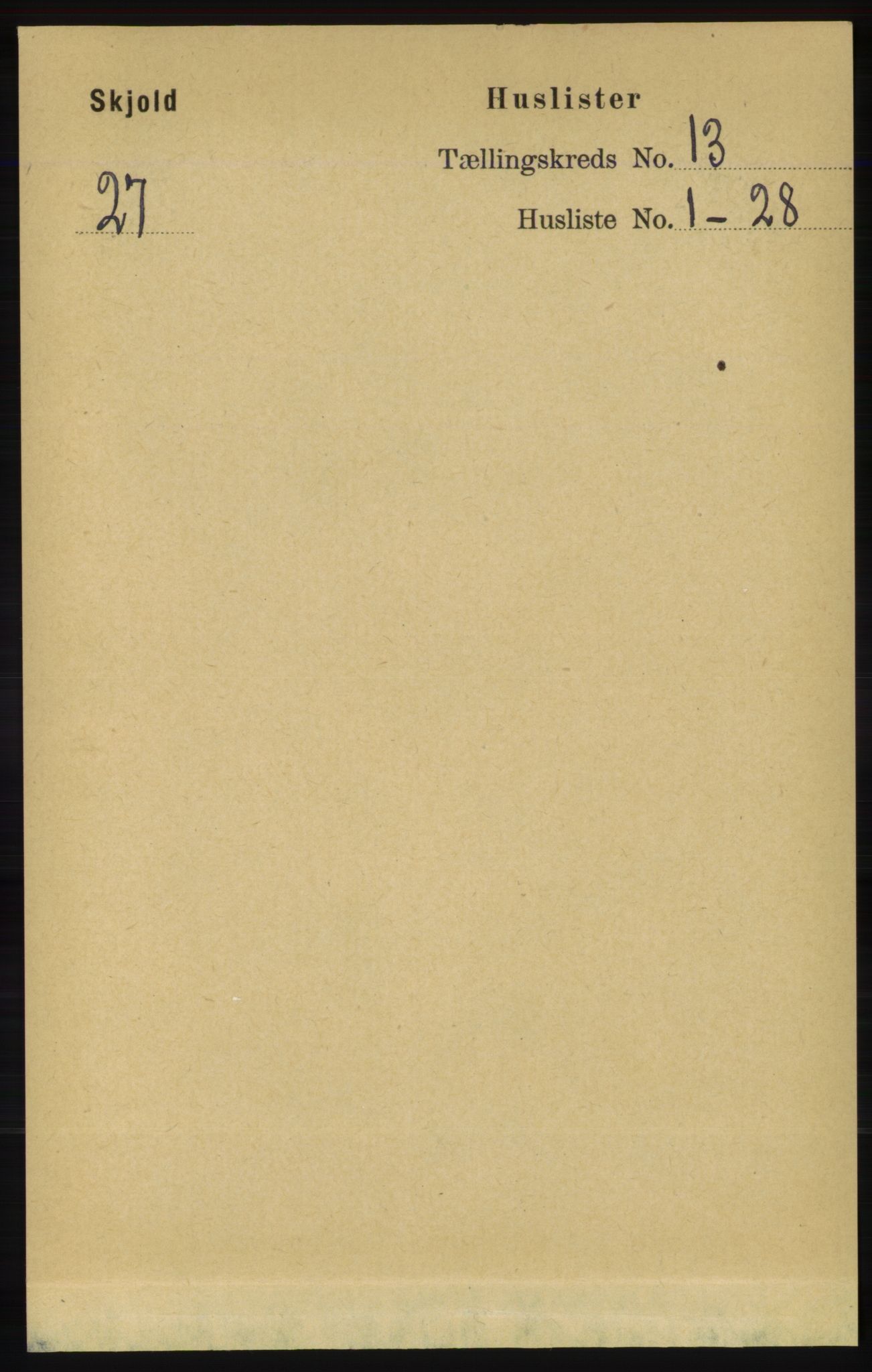 RA, 1891 census for 1154 Skjold, 1891, p. 2370