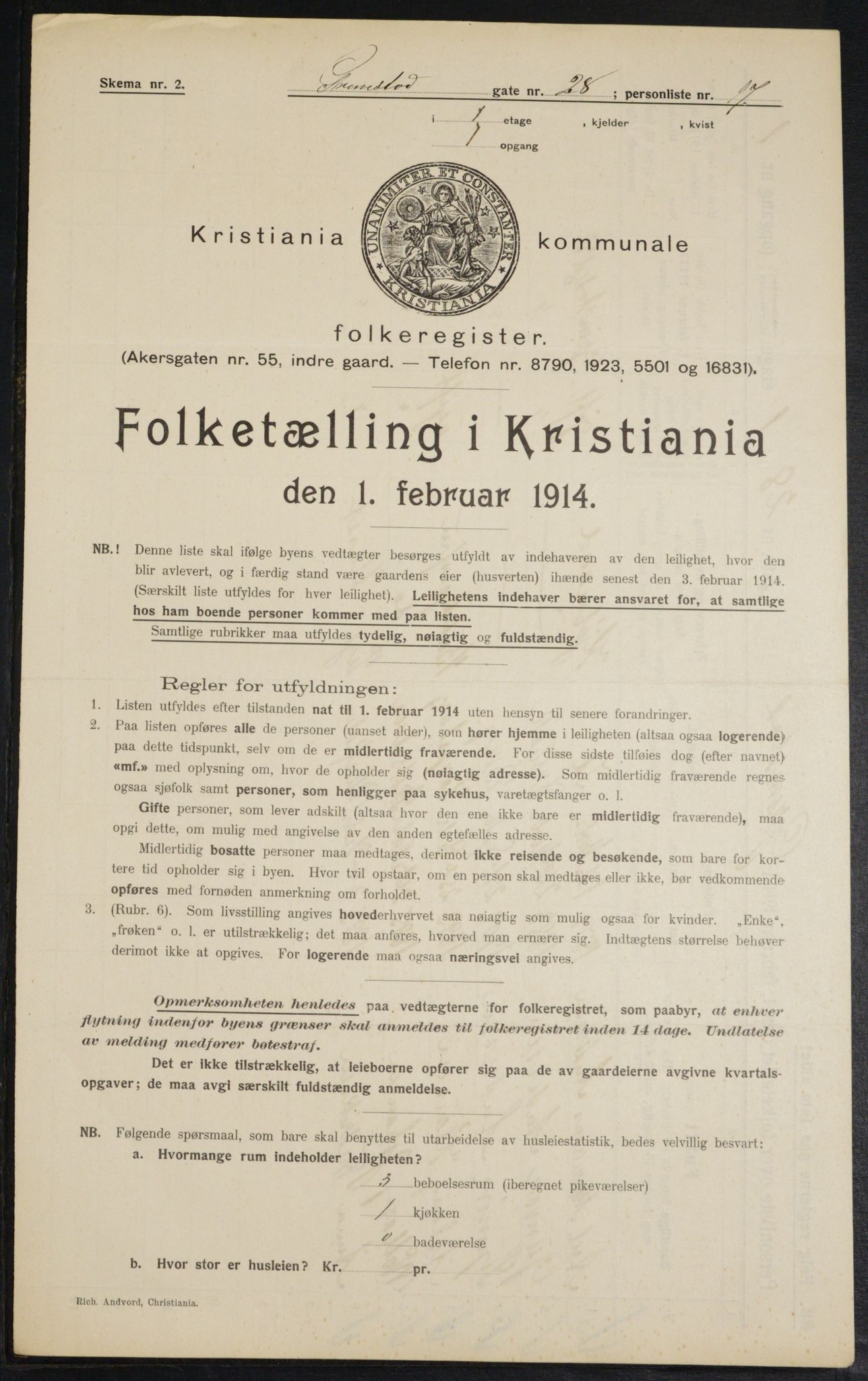 OBA, Municipal Census 1914 for Kristiania, 1914, p. 30286