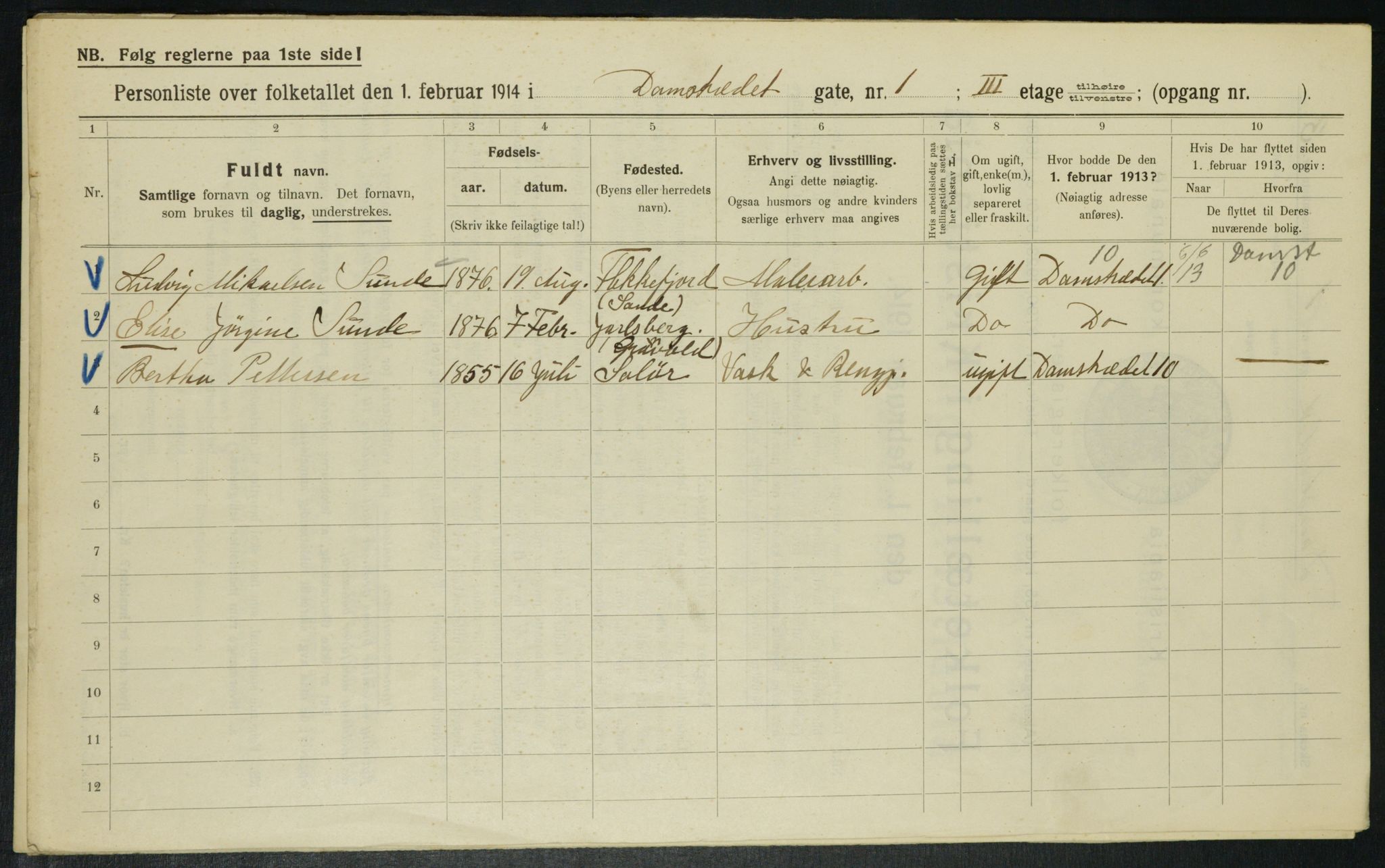 OBA, Municipal Census 1914 for Kristiania, 1914, p. 14518