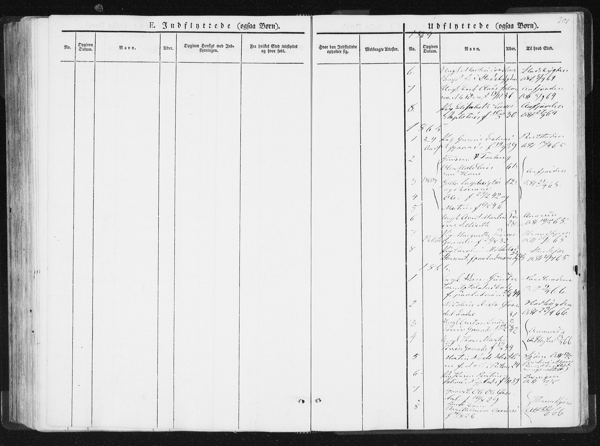 Ministerialprotokoller, klokkerbøker og fødselsregistre - Nord-Trøndelag, AV/SAT-A-1458/744/L0418: Parish register (official) no. 744A02, 1843-1866, p. 301