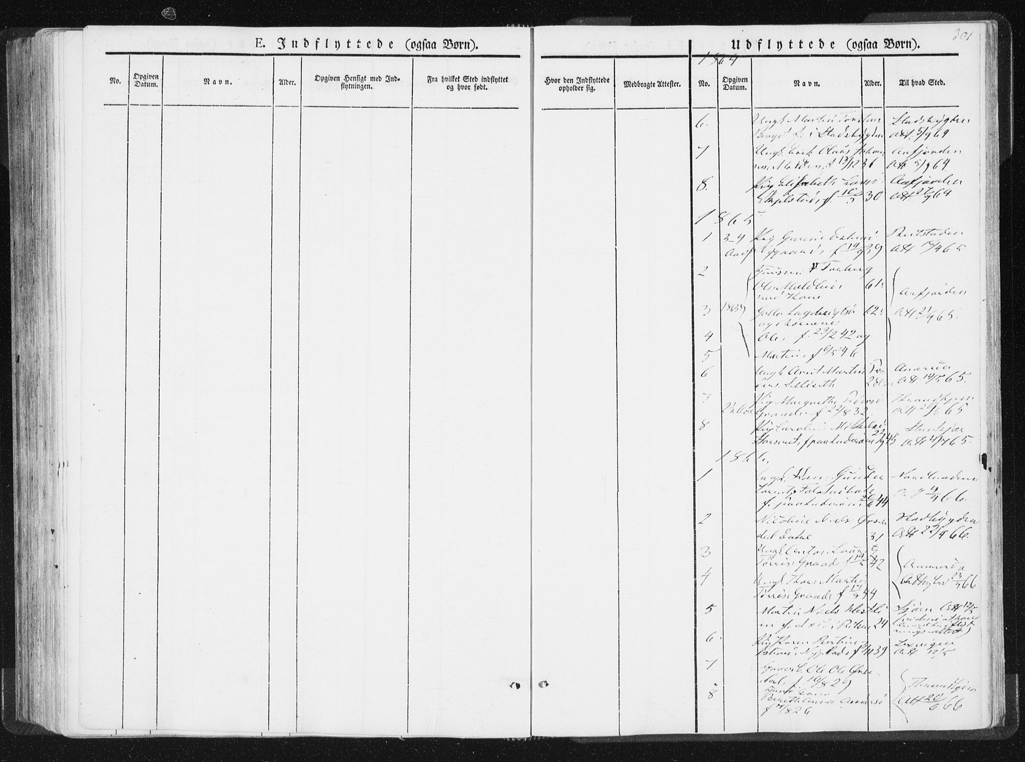 Ministerialprotokoller, klokkerbøker og fødselsregistre - Nord-Trøndelag, SAT/A-1458/744/L0418: Parish register (official) no. 744A02, 1843-1866, p. 301