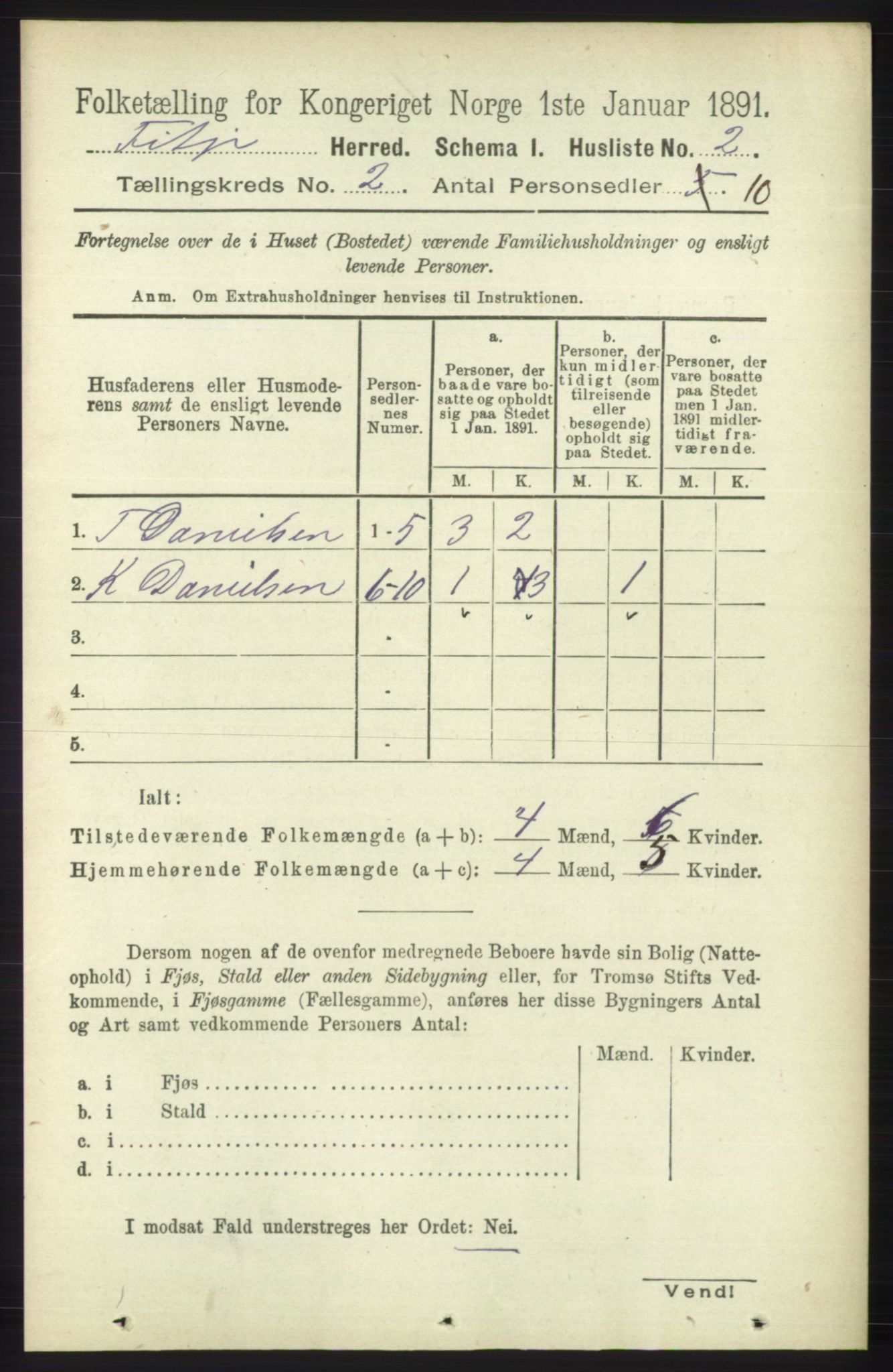 RA, 1891 census for 1222 Fitjar, 1891, p. 580