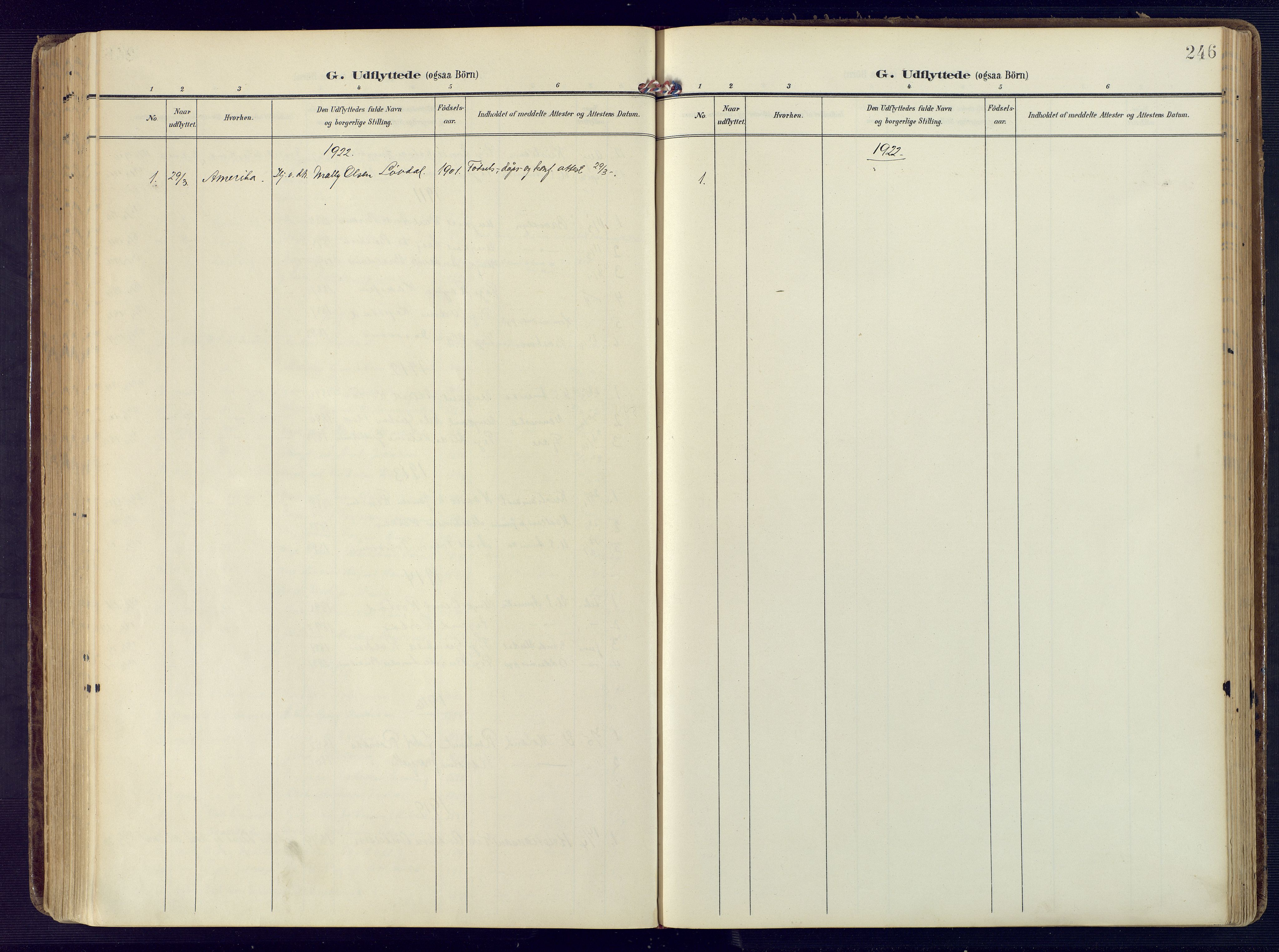 Birkenes sokneprestkontor, AV/SAK-1111-0004/F/Fa/L0006: Parish register (official) no. A 6, 1908-1932, p. 246