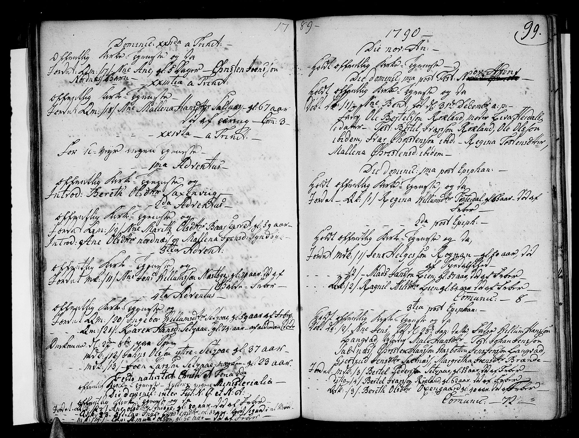 Ministerialprotokoller, klokkerbøker og fødselsregistre - Nordland, AV/SAT-A-1459/847/L0664: Parish register (official) no. 847A04, 1770-1818, p. 99