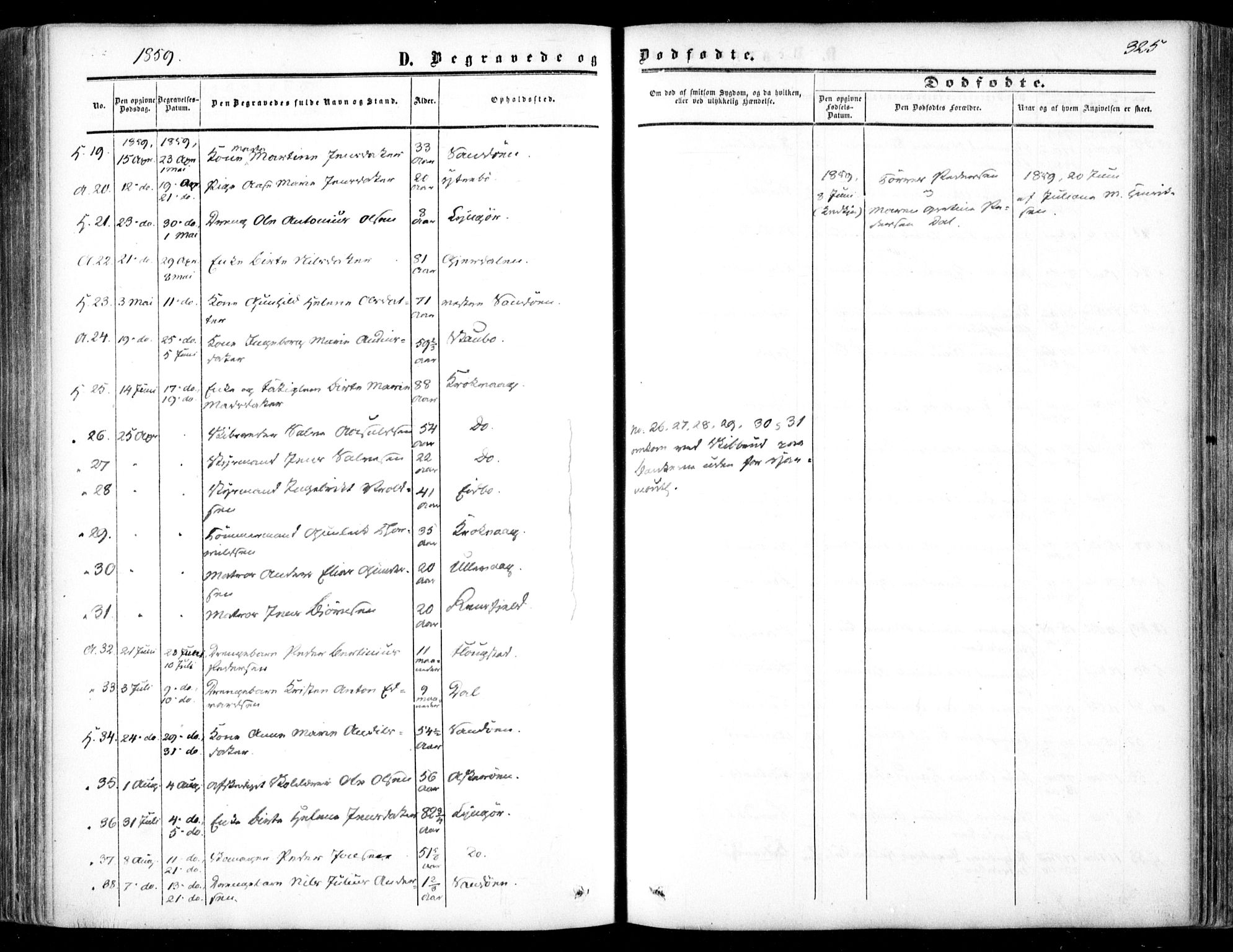 Dypvåg sokneprestkontor, AV/SAK-1111-0007/F/Fa/Faa/L0006: Parish register (official) no. A 6, 1855-1872, p. 325