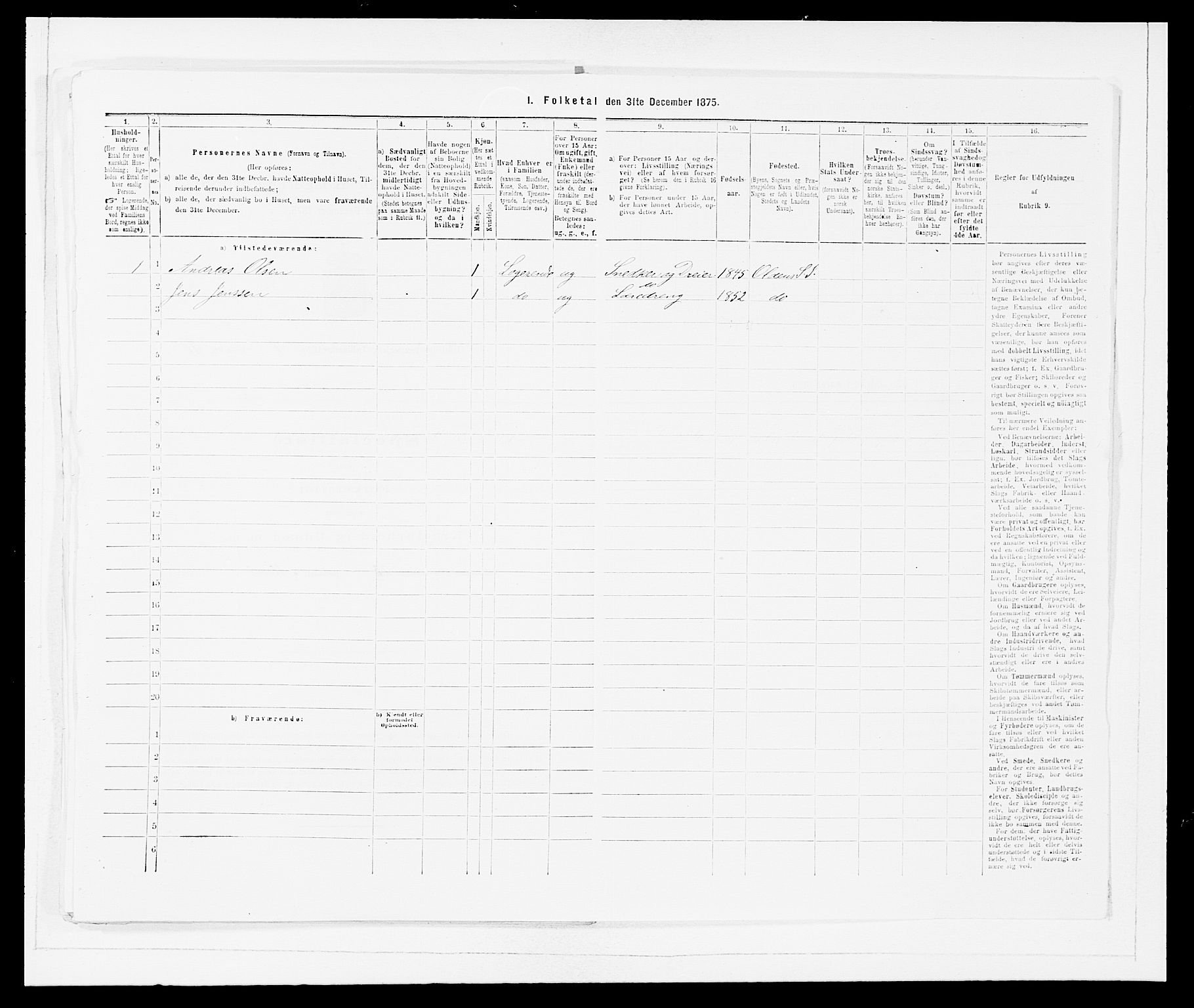 SAB, 1875 Census for 1447P Innvik, 1875, p. 892