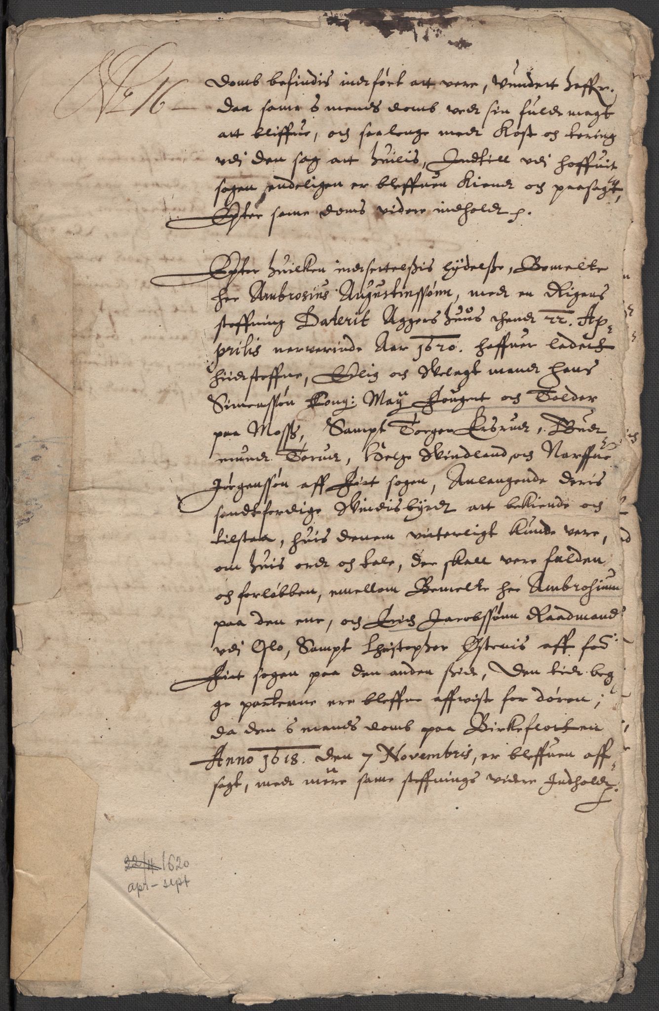 Riksarkivets diplomsamling, AV/RA-EA-5965/F15/L0009: Prestearkiv - Akershus, 1620-1738, p. 16