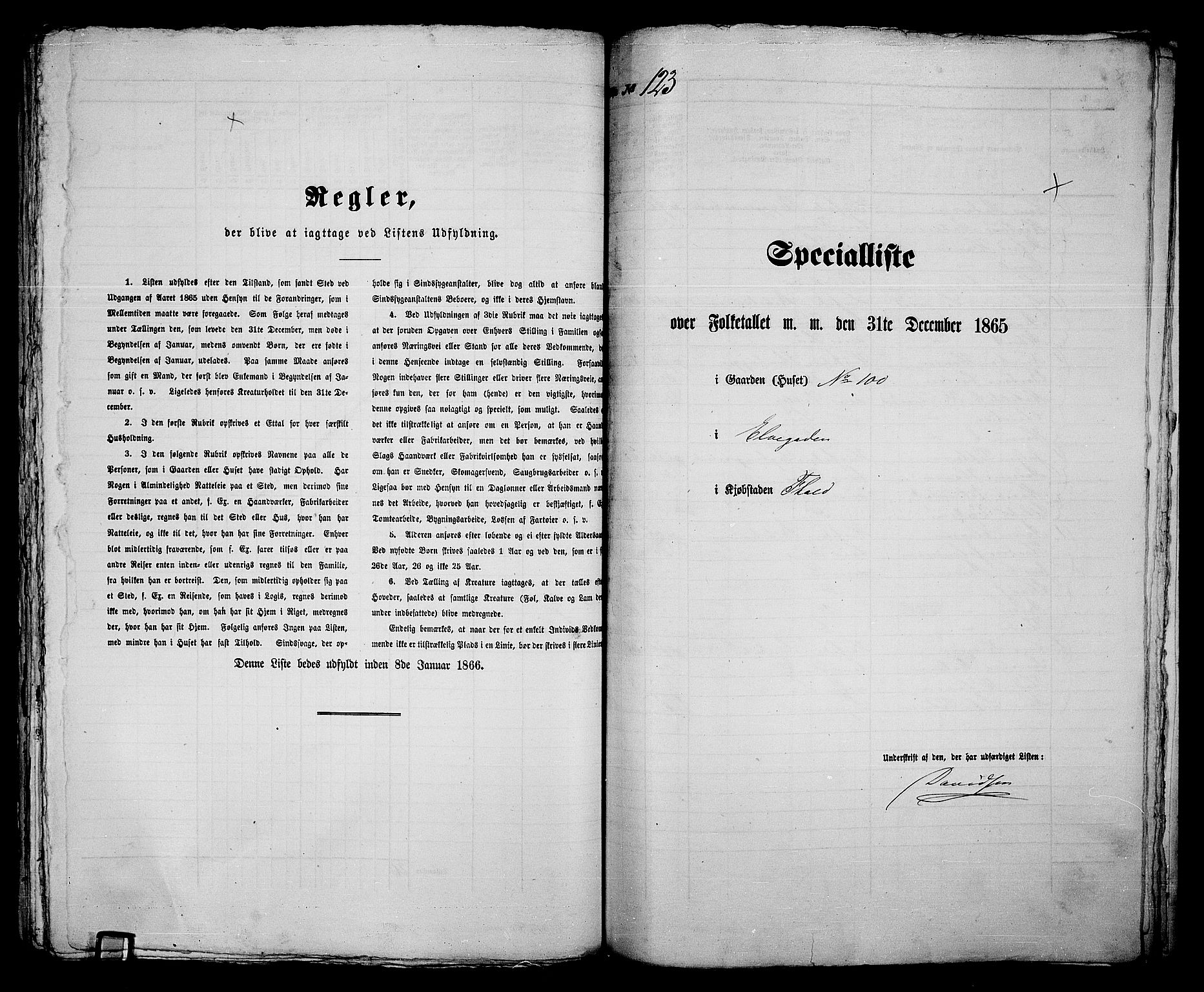 RA, 1865 census for Fredrikshald, 1865, p. 259