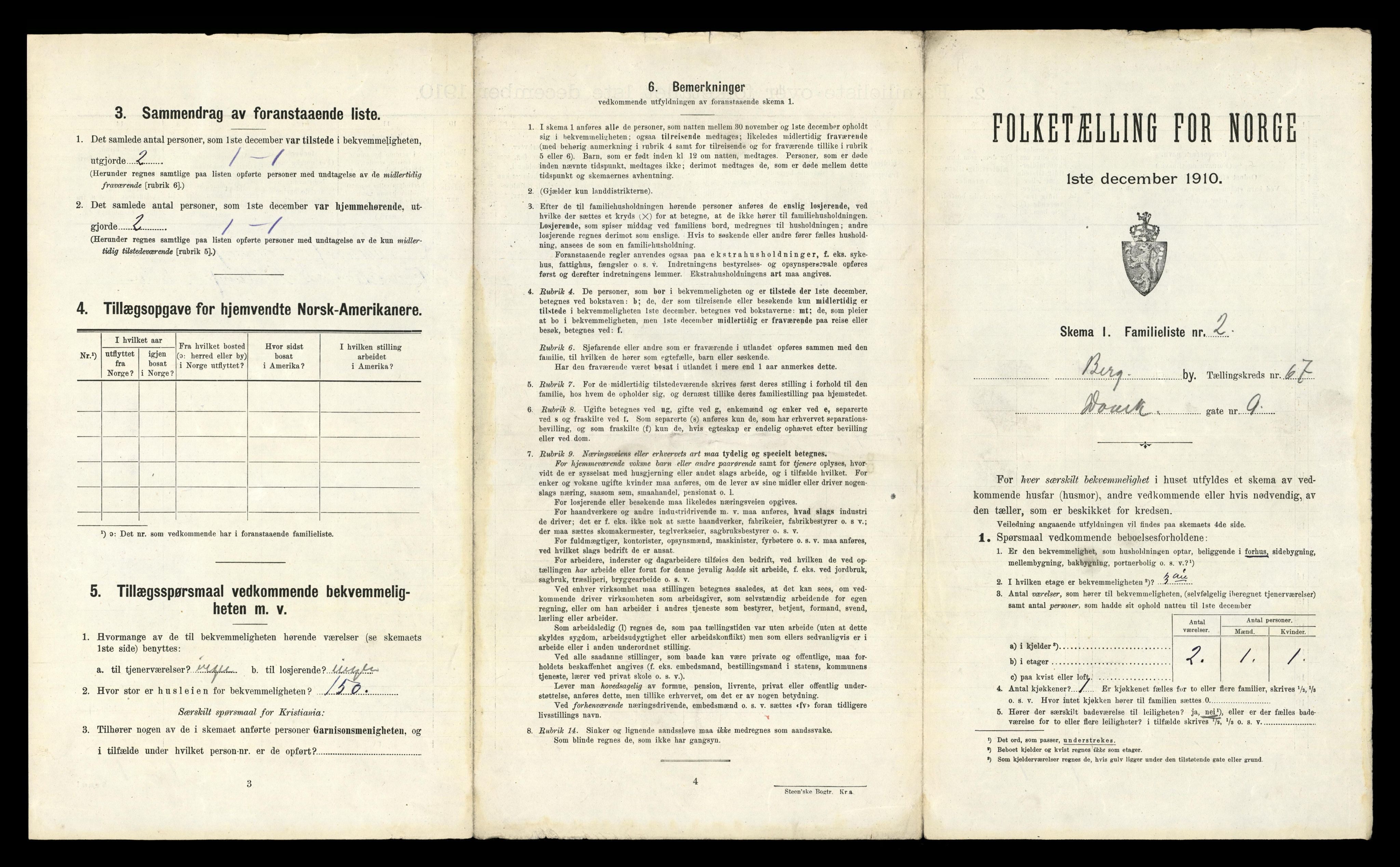 RA, 1910 census for Bergen, 1910, p. 23287