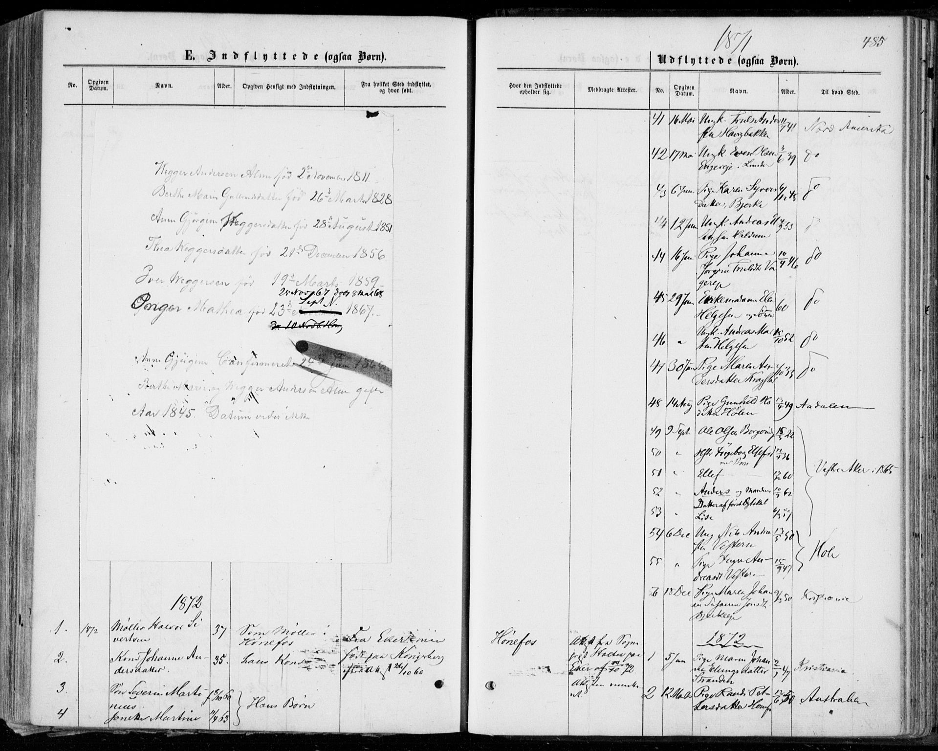 Norderhov kirkebøker, SAKO/A-237/F/Fa/L0013: Parish register (official) no. 13, 1866-1874, p. 485