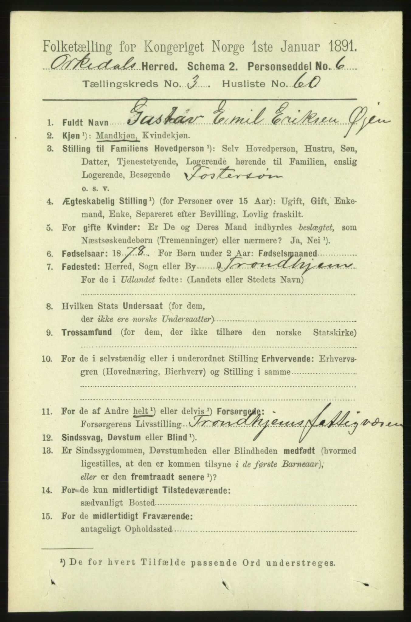 RA, 1891 census for 1638 Orkdal, 1891, p. 1777