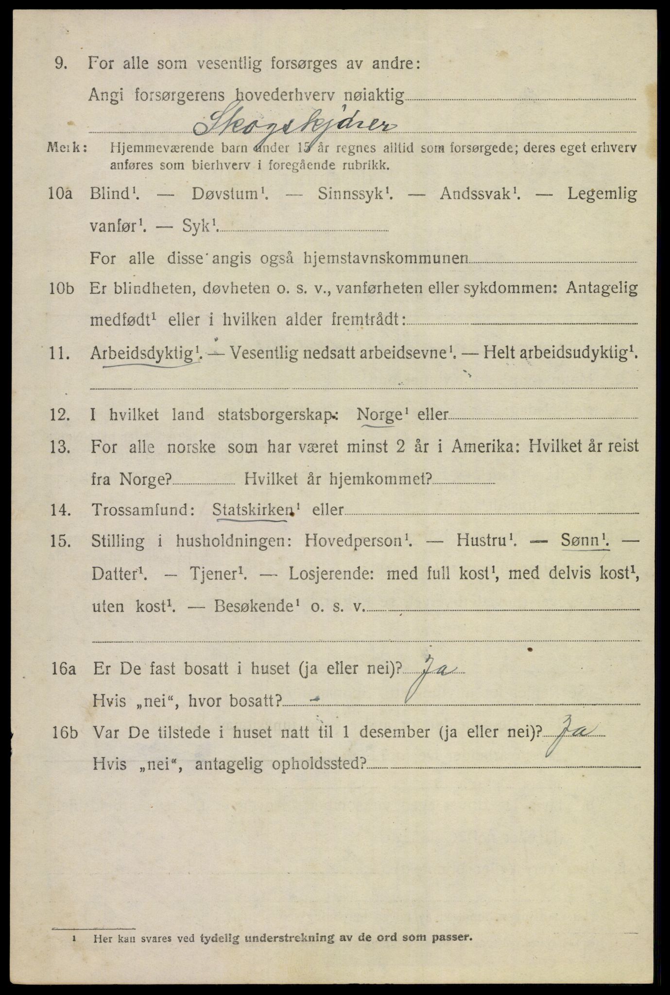 SAKO, 1920 census for Hole, 1920, p. 3552