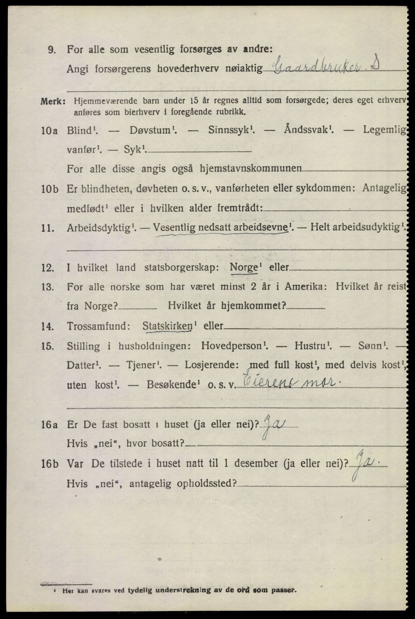 SAKO, 1920 census for Sem, 1920, p. 11170