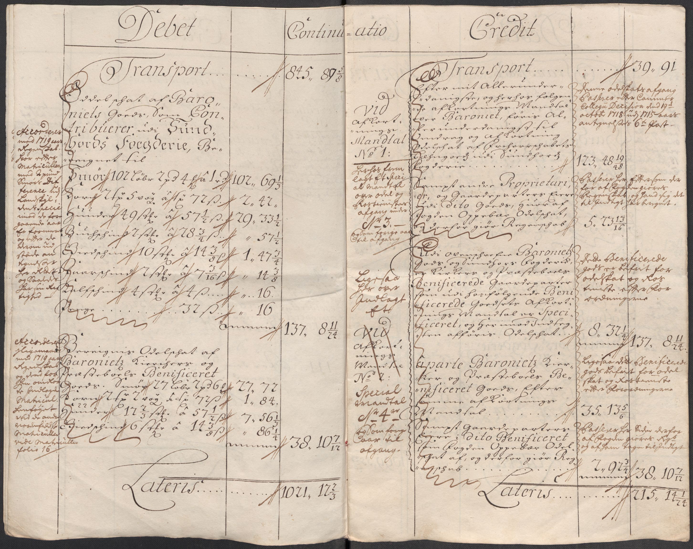 Rentekammeret inntil 1814, Reviderte regnskaper, Fogderegnskap, AV/RA-EA-4092/R49/L3140: Fogderegnskap Rosendal Baroni, 1718-1720, p. 184