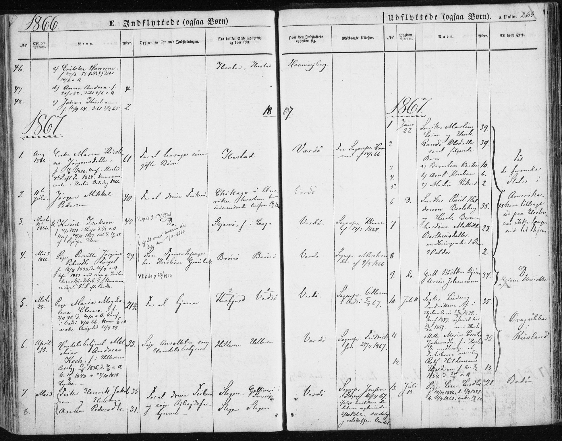 Vardø sokneprestkontor, SATØ/S-1332/H/Ha/L0004kirke: Parish register (official) no. 4, 1862-1871, p. 263