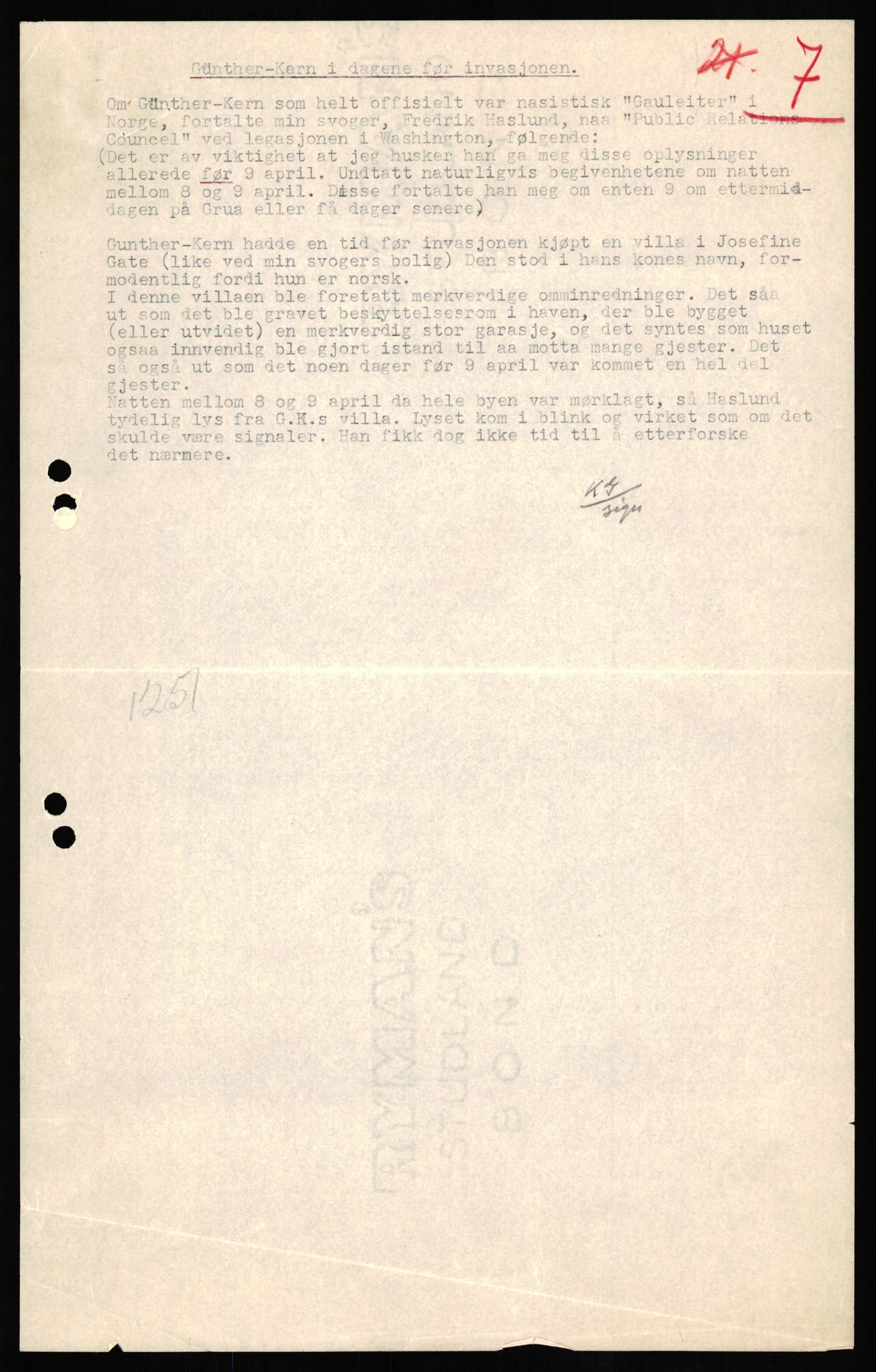 Forsvaret, Forsvarets overkommando II, AV/RA-RAFA-3915/D/Db/L0016: CI Questionaires. Tyske okkupasjonsstyrker i Norge. Tyskere., 1945-1946, p. 340