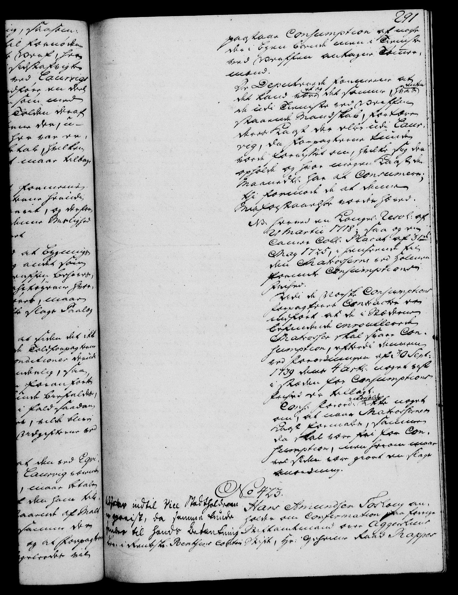 Rentekammeret, Kammerkanselliet, RA/EA-3111/G/Gh/Gha/L0030: Norsk ekstraktmemorialprotokoll (merket RK 53.75), 1749-1751, p. 291