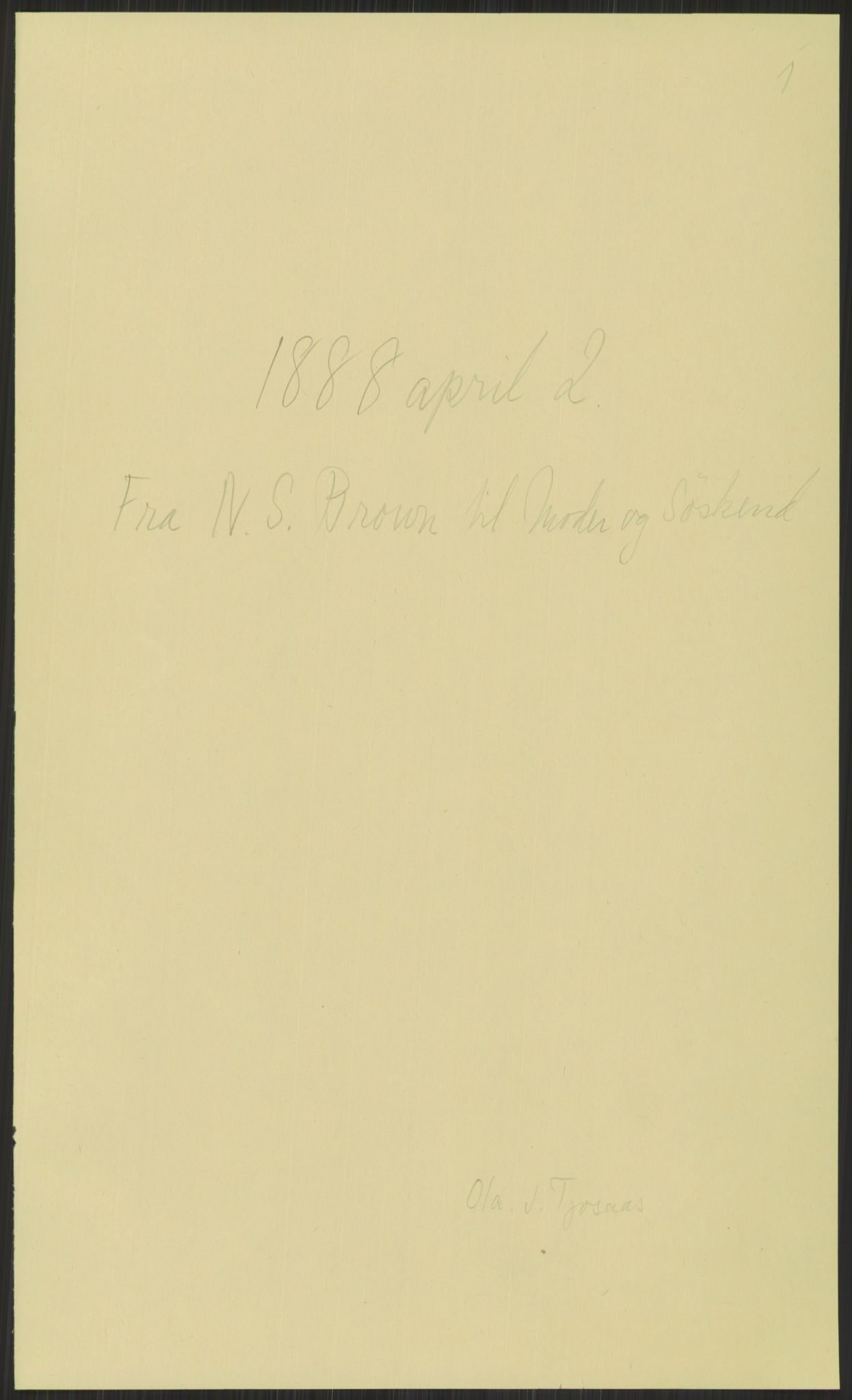 Samlinger til kildeutgivelse, Amerikabrevene, AV/RA-EA-4057/F/L0032: Innlån fra Hordaland: Nesheim - Øverland, 1838-1914, p. 975