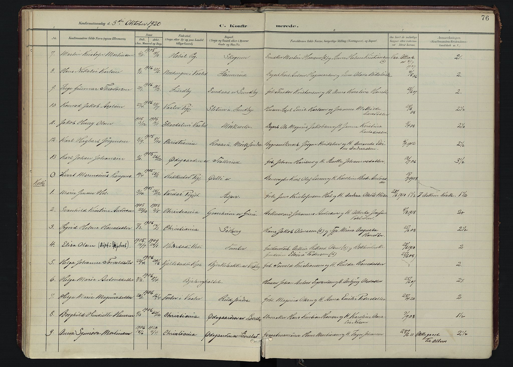 Spydeberg prestekontor Kirkebøker, AV/SAO-A-10924/F/Fa/L0009: Parish register (official) no. I 9, 1900-1926, p. 76