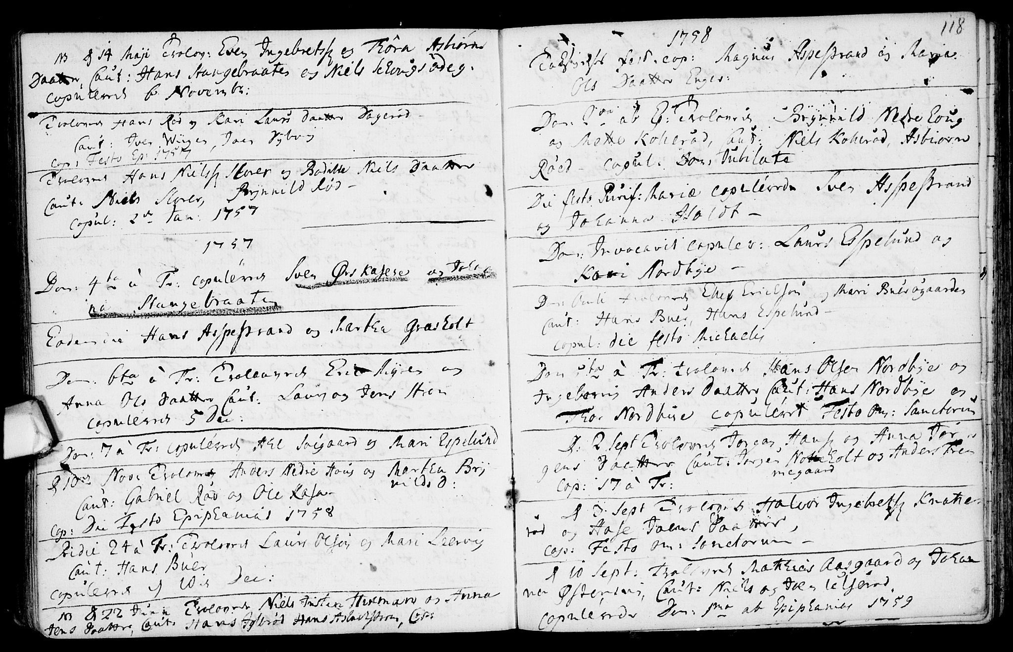 Aremark prestekontor Kirkebøker, AV/SAO-A-10899/F/Fa/L0003: Parish register (official) no. I 3, 1745-1795, p. 118