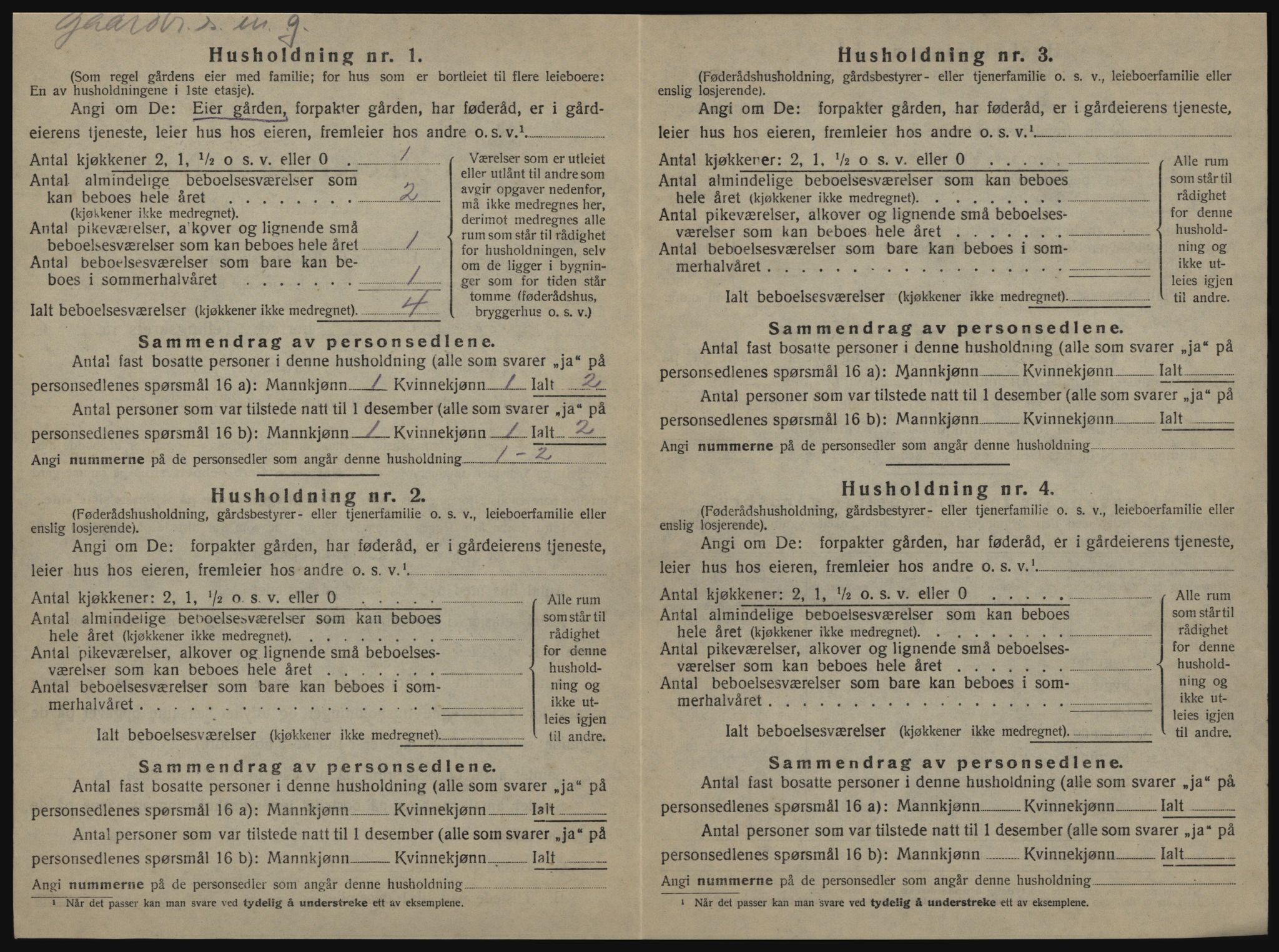 SAT, 1920 census for Bjugn, 1920, p. 484